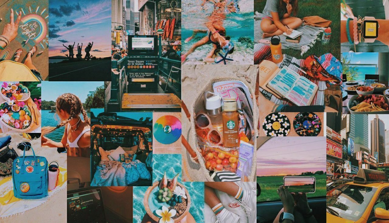 1280x740 Collage Aesthetic Summer Laptop Wallpaper Free Collage Aesthetic Summer Laptop Background, Desktop