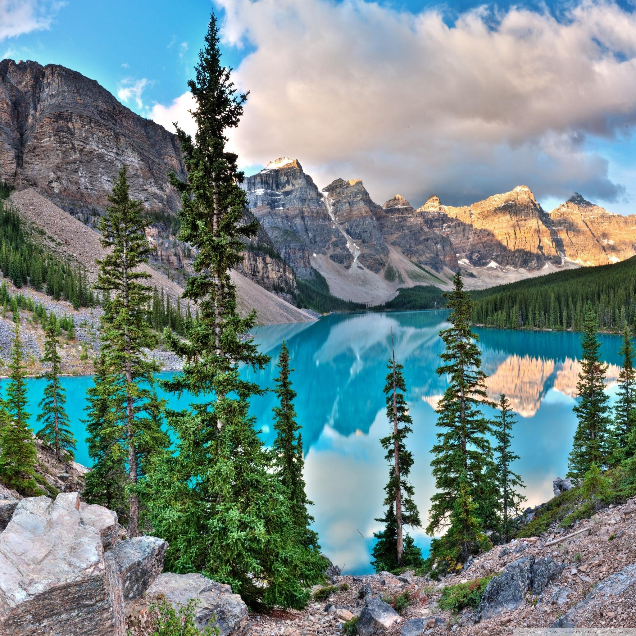 2050x2050 Moraine Lake ❤ 4K HD Desktop Wallpaper for 4K Ultra HD TV • Wide, Phone