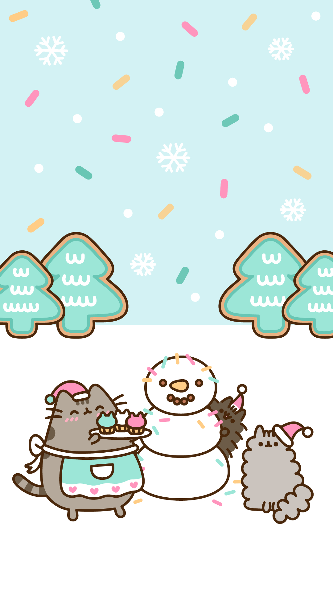 1080x1920 FREE Exclusive Pusheen Android and iPhone® Christmas Wallpaper - #ClairesBlog. Wallpaper iphone christmas, Pusheen christmas, Cute christmas wallpaper, Phone