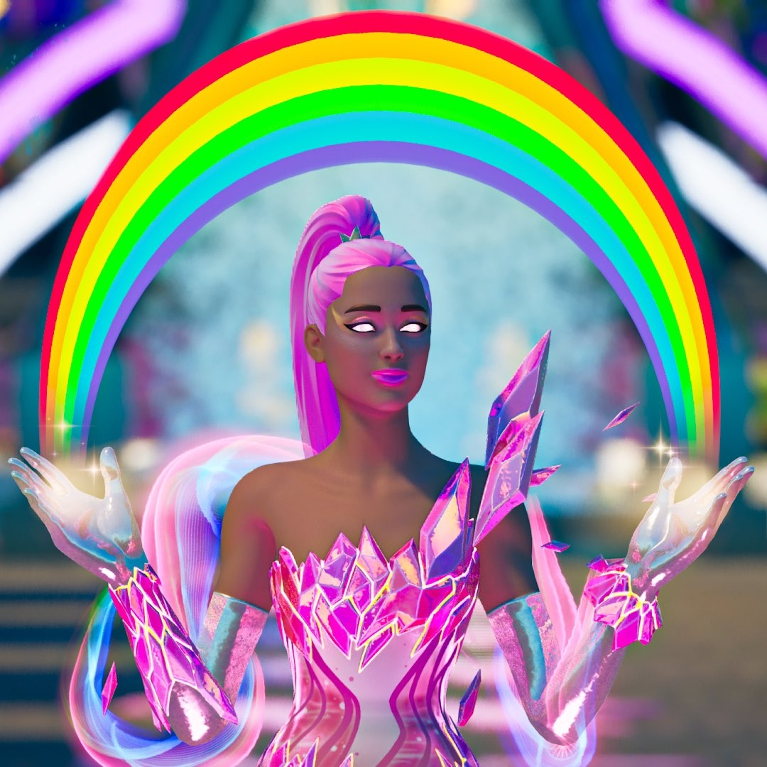 1080x1080 Rosy Rift Goddess Ariana Fortnite wallpaper, Phone