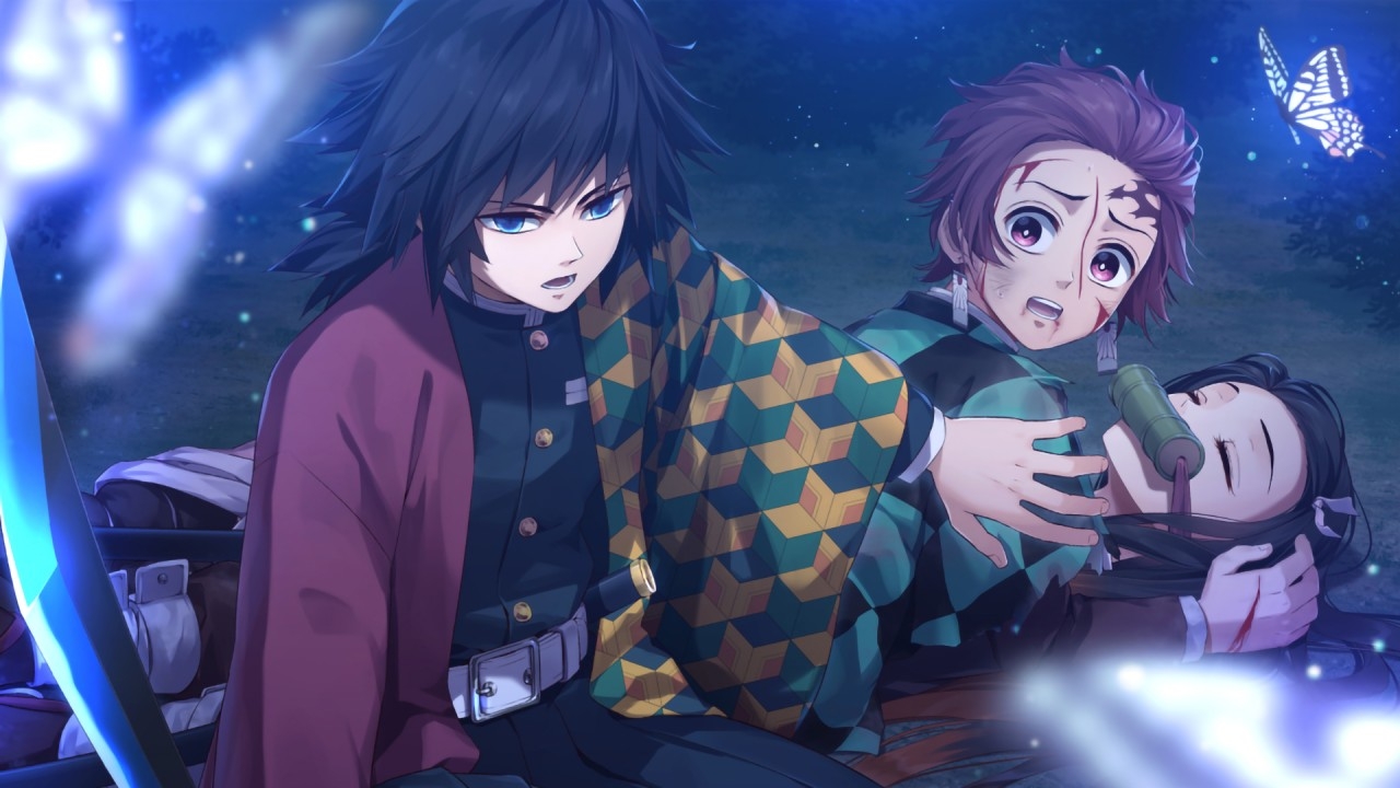 1280x720 Demon Slayer Giyuu Tomioka Nezuko Kamado Tanjirou Kamado HD Anime Wallpaper, Desktop