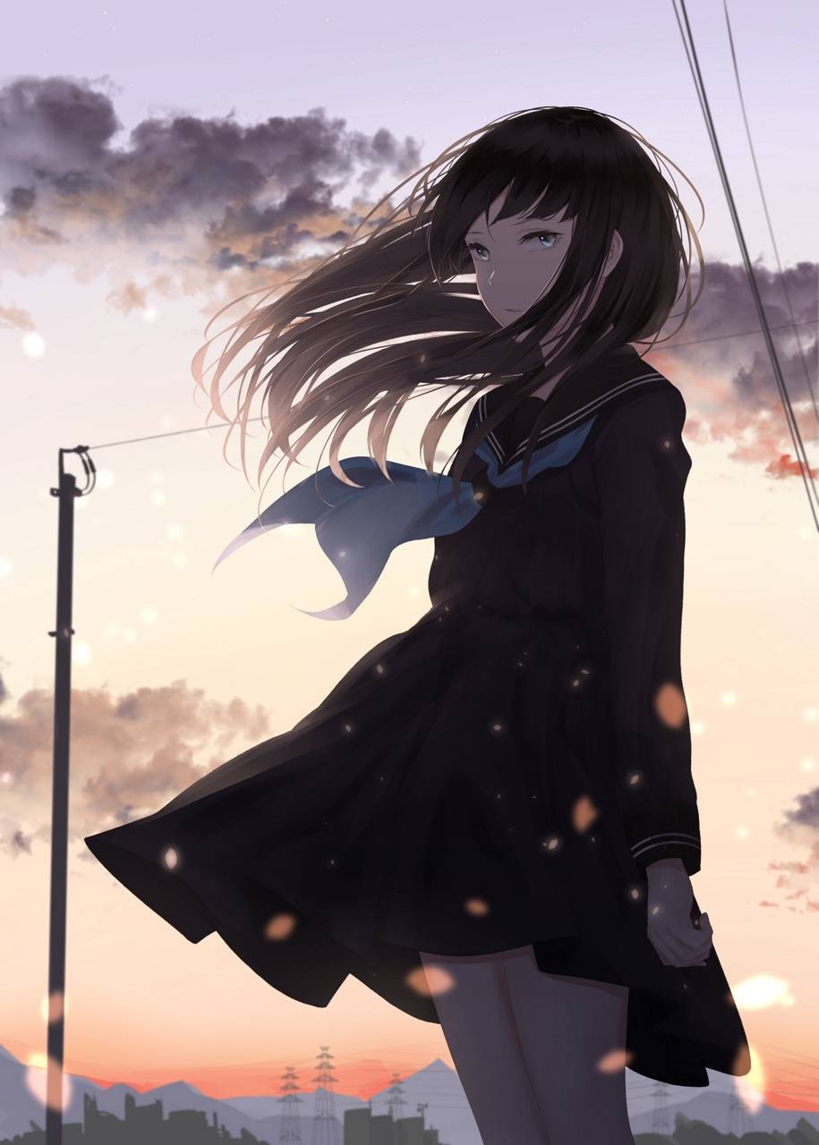 920x1280 Sad anime girl wallpaper, Phone