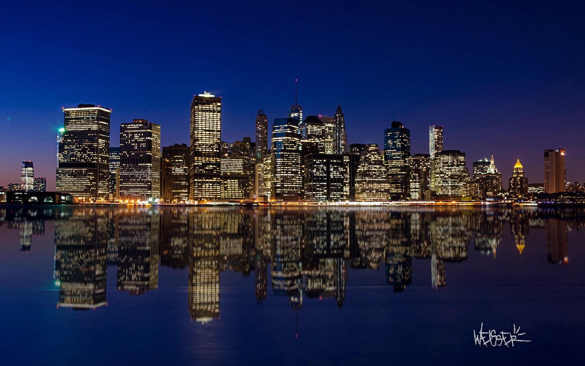 1920x1200 Manhattan Night Skyline Wallpaper Free Manhattan Night Skyline Background, Desktop