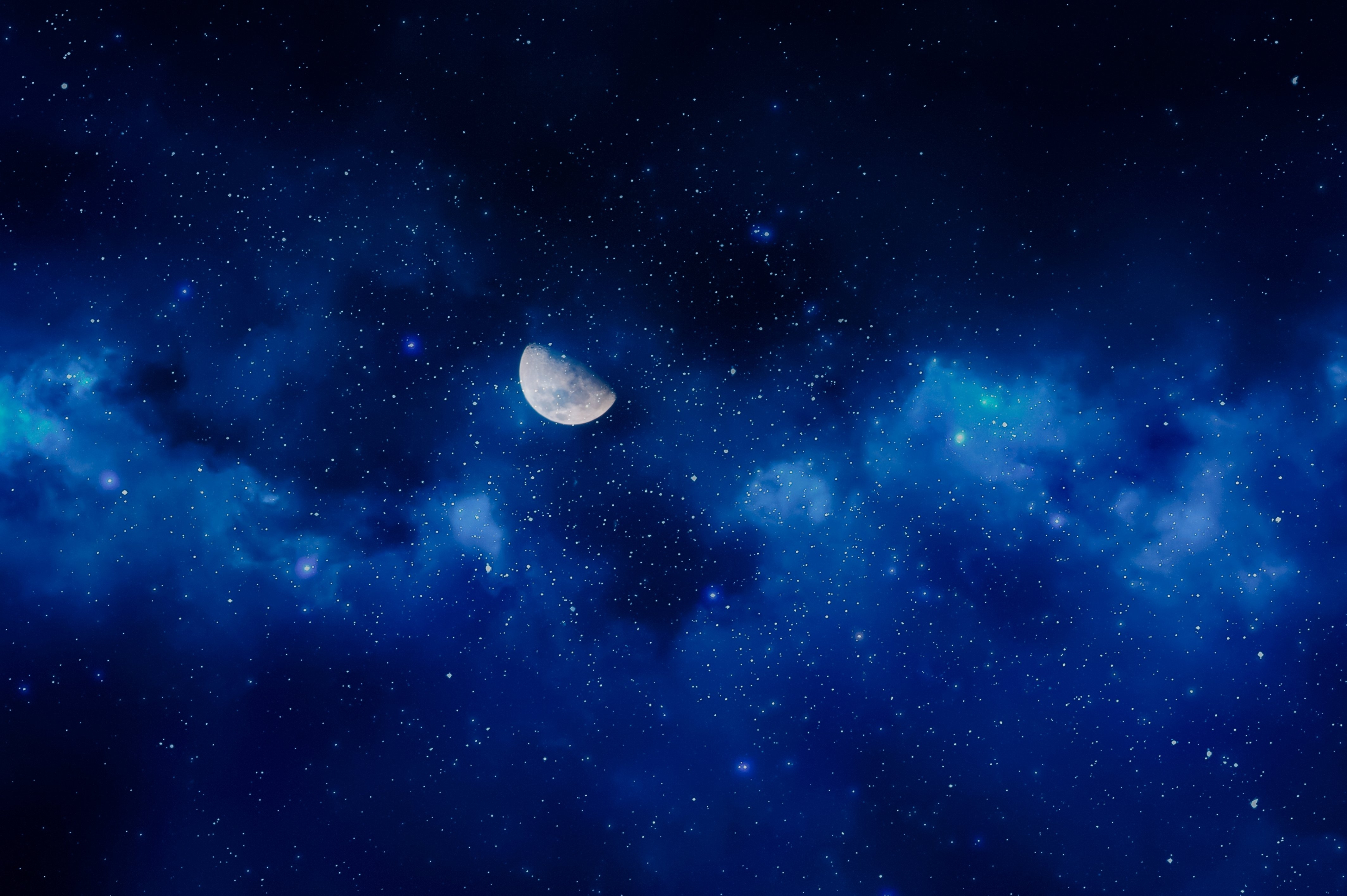 4260x2840 HD desktop wallpaper: Moon, Nebula, Space, Sci Fi download free picture, Desktop