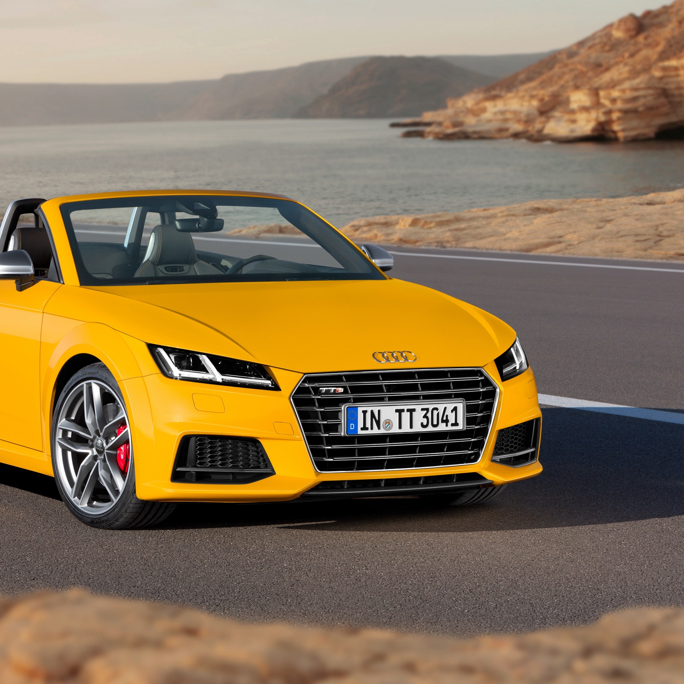 2780x2780 Download Wallpaper  Audi Tts Tt Yellow Roadster 2014 3 2, Phone