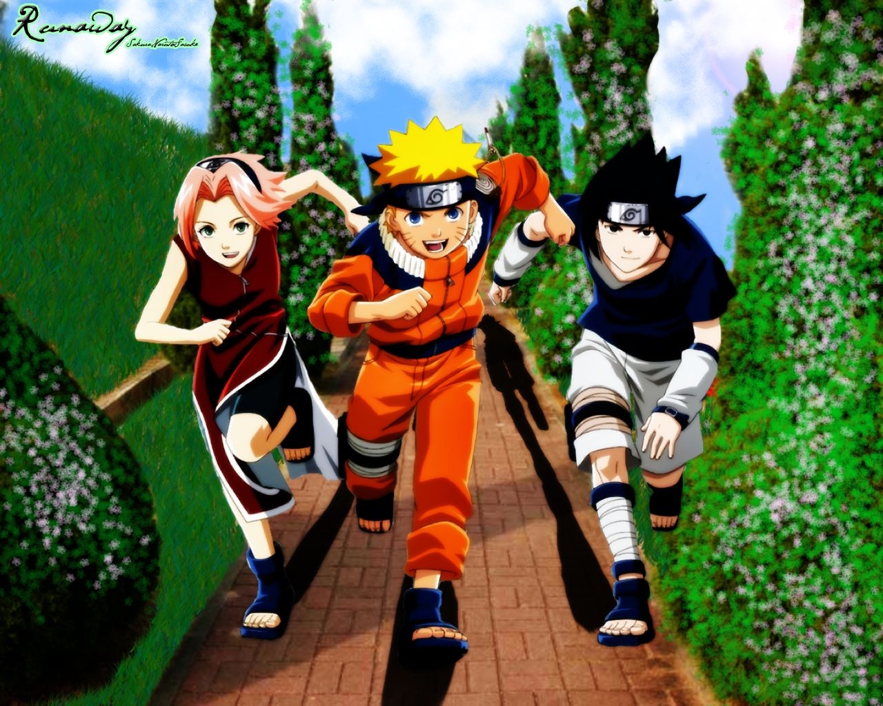 1280x1030 Naruto Wallpaper: Runaway!, Desktop