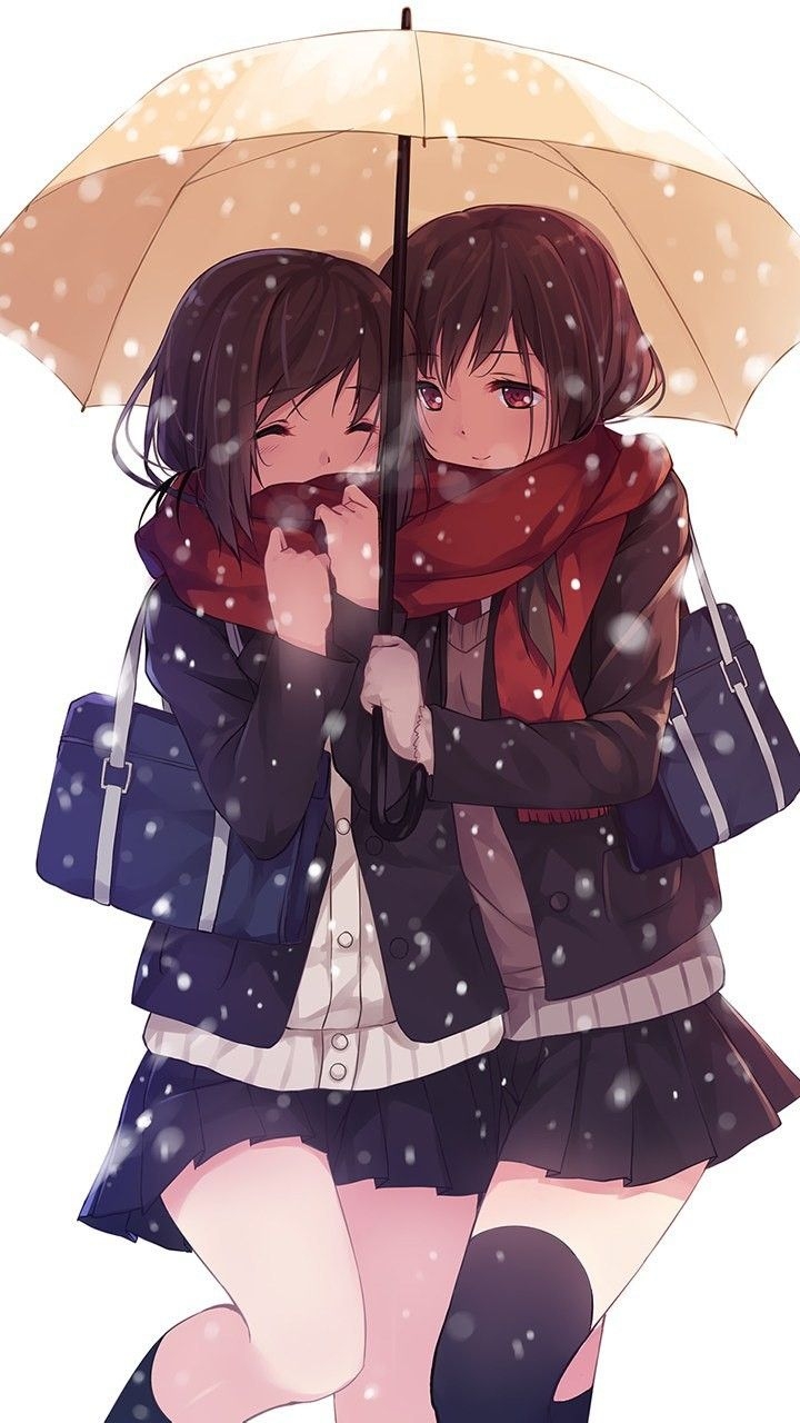 720x1280 Anime, Anime girlxgirl, Anime best friends, Phone