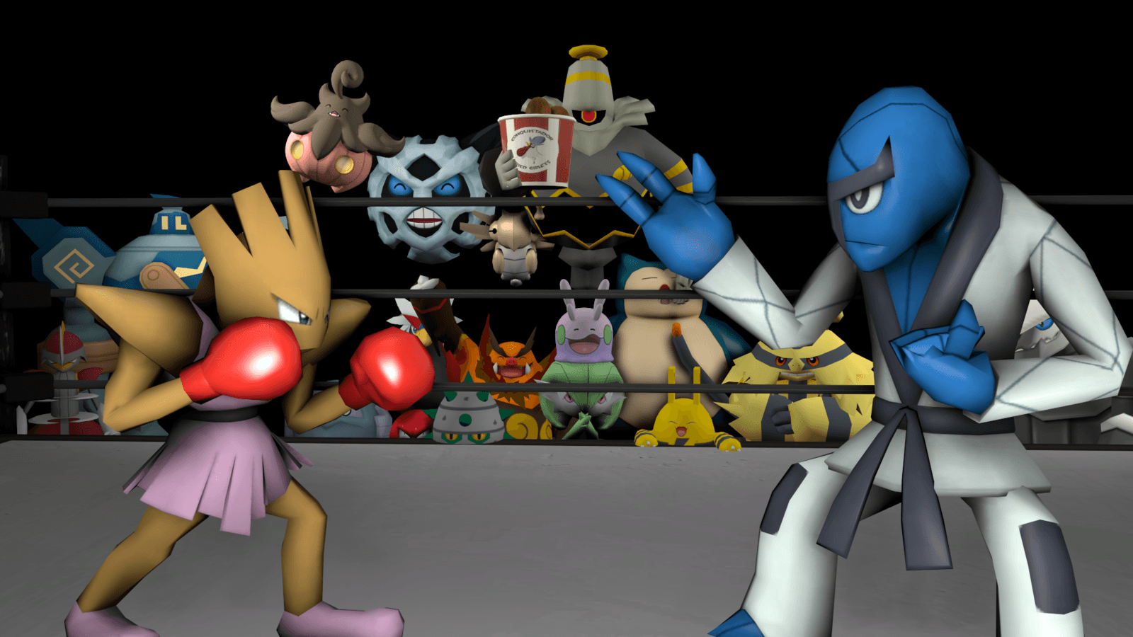 1600x900 Sawk vs Hitmonchan, Desktop