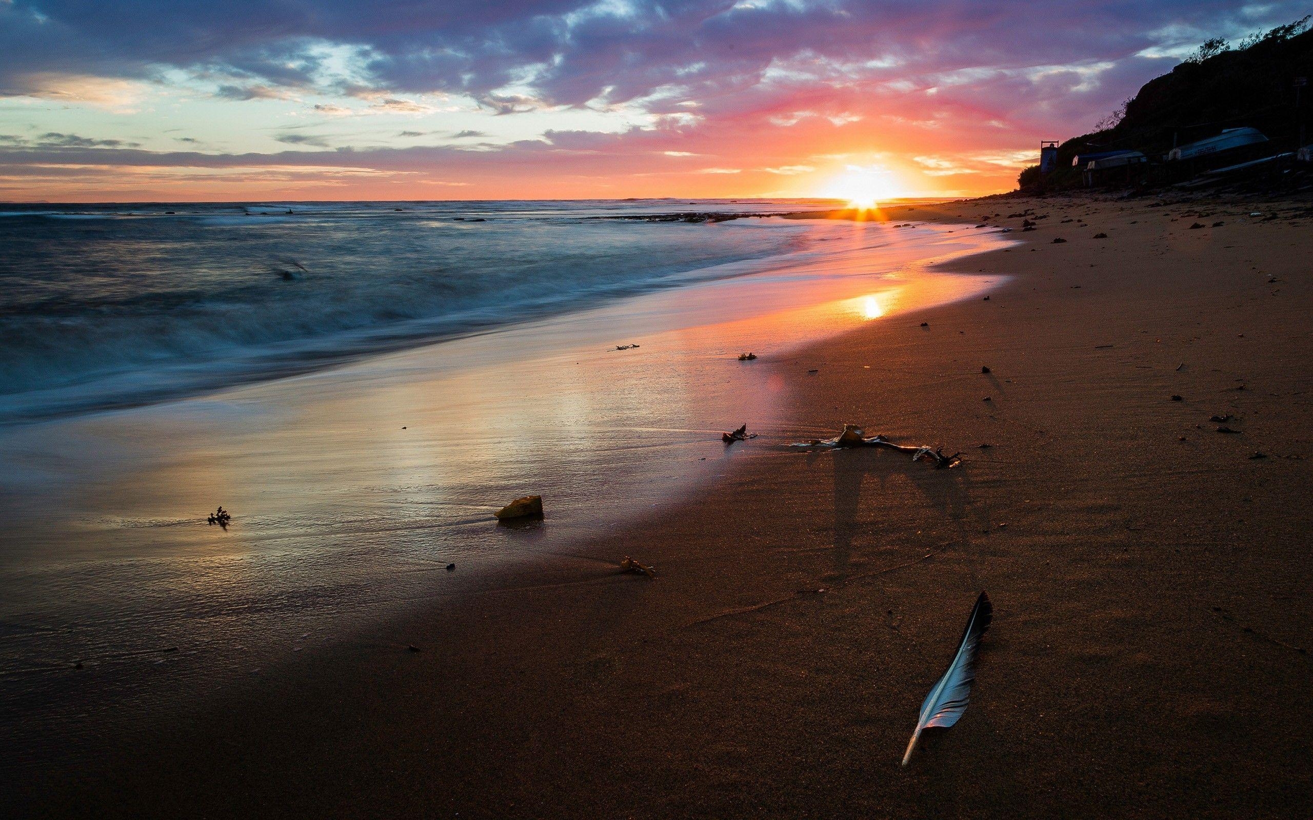 2560x1600 Daily Wallpaper: Beach Sunset. I Like To Waste My Time, Desktop