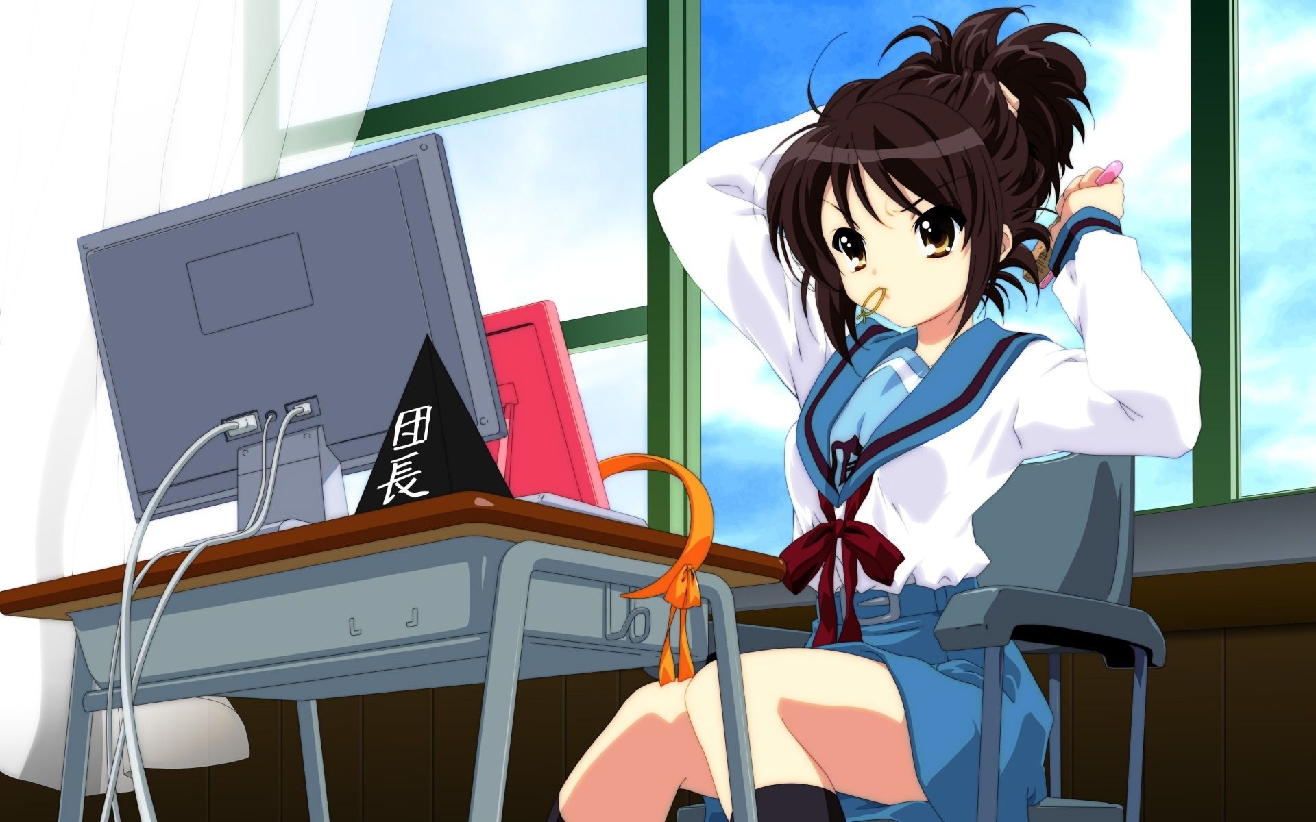 1920x1200 Anime Tech Hacker Girl, Desktop