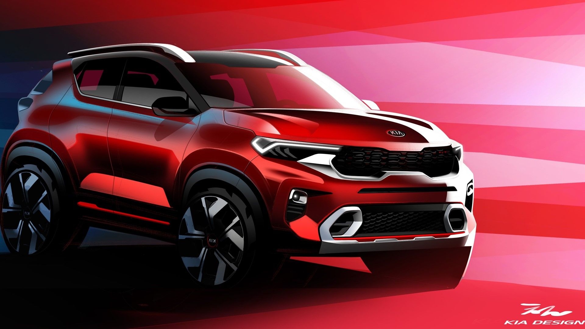 1920x1080 Kia Motors India releases official image of all−new Kia Sonet, Desktop