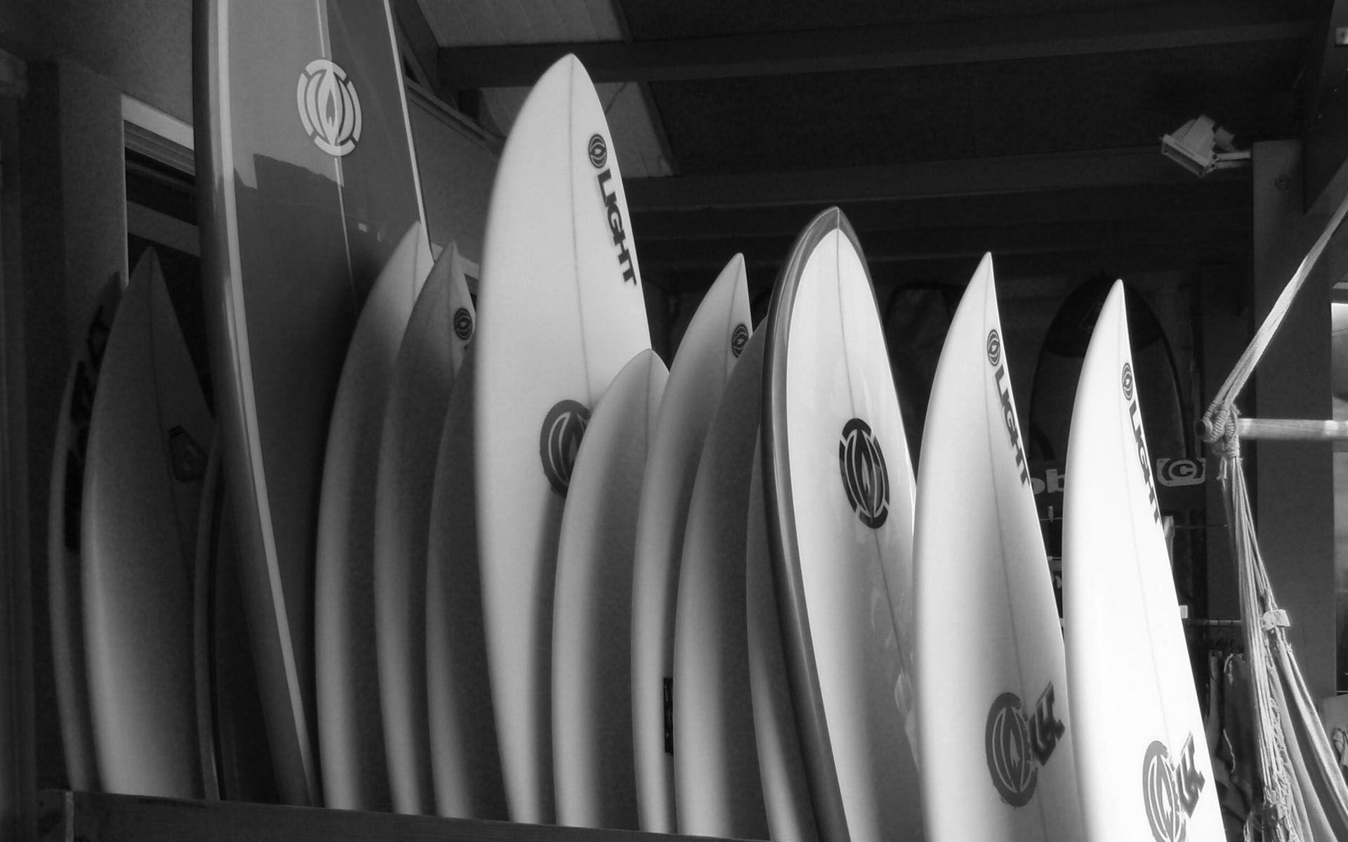 1920x1200 Surfboard Wallpaper Black And White, Desktop