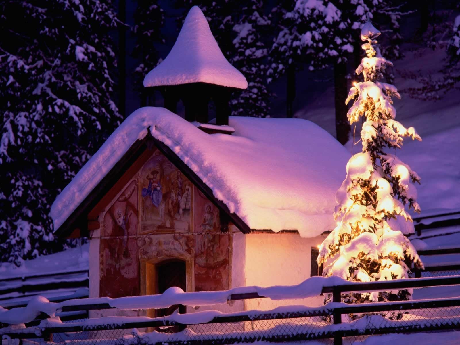 1600x1200 Christmas Church Wallpaper Free Christmas Church, Desktop