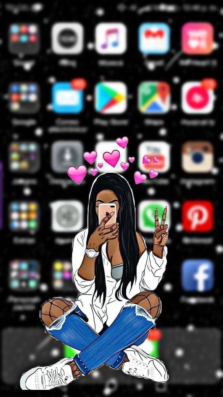 720x1280 Cartoon Black Girl Magic, Phone