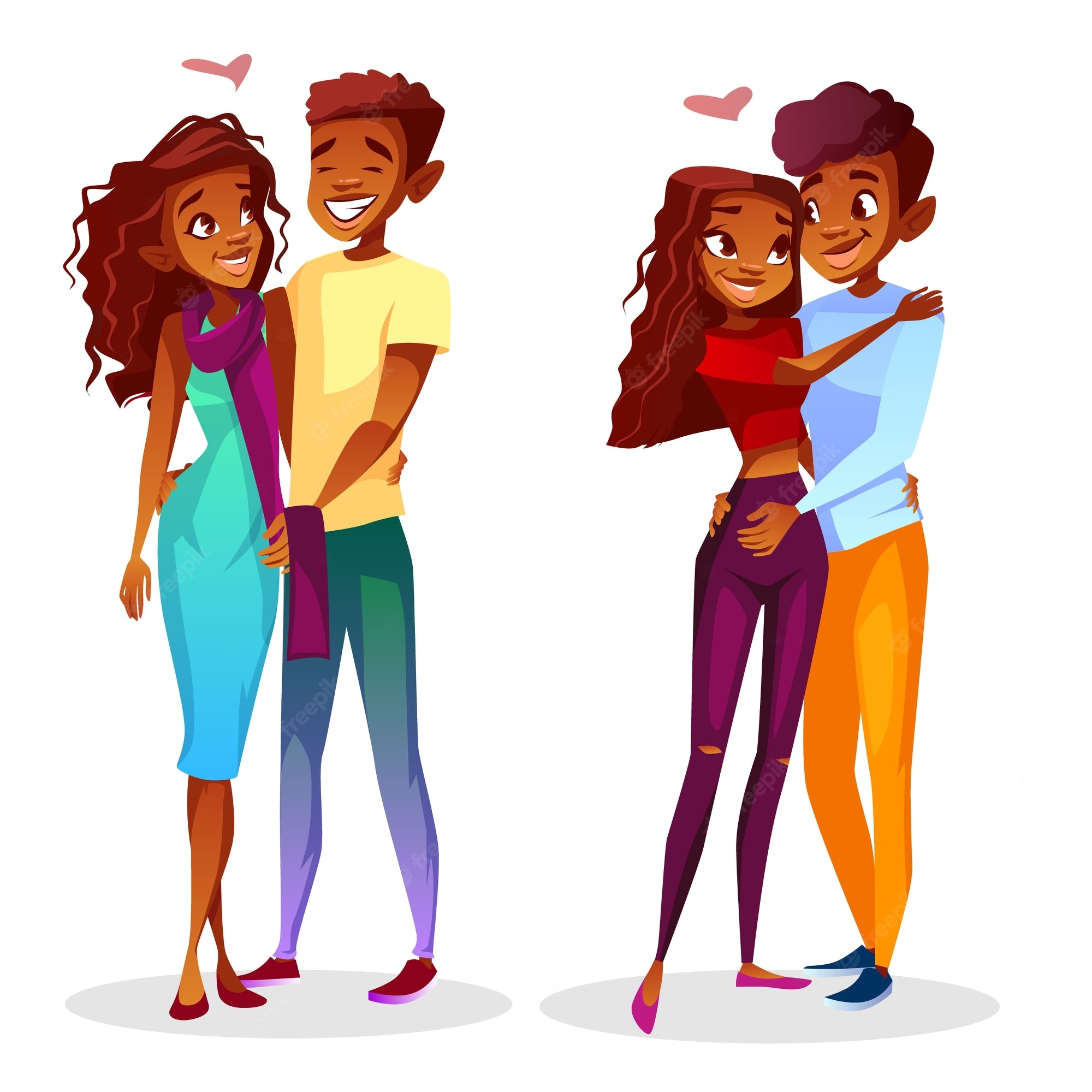 2000x2000 Love Couple Cartoon Image. Free Vectors, & PSD, Phone