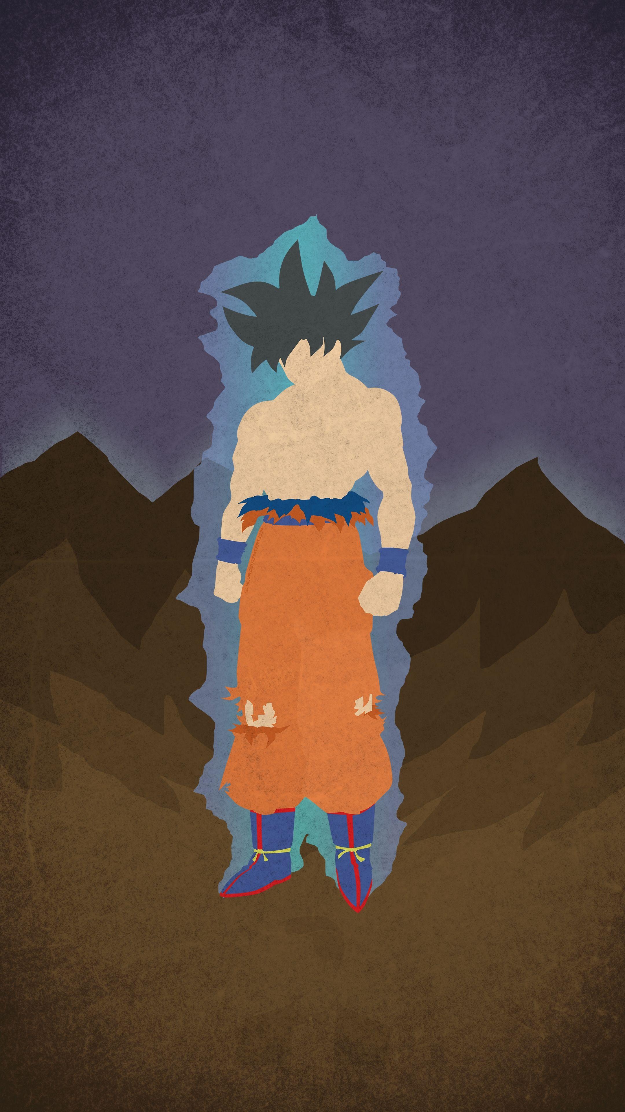 2160x3840 Ultra Instinct Goku Minimal Mobile Wallpaper, Phone