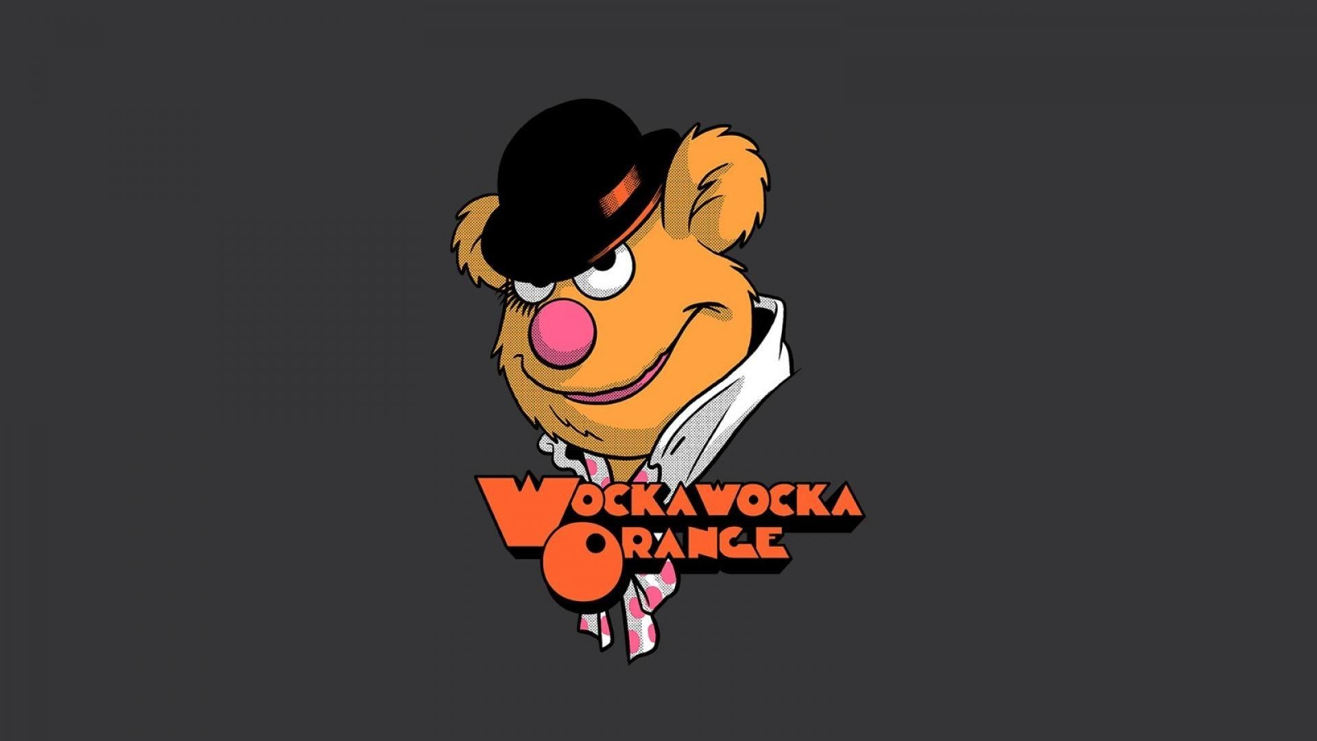 1920x1080 Minimalistic funny clockwork orange fozzie bear wallpaper, Desktop