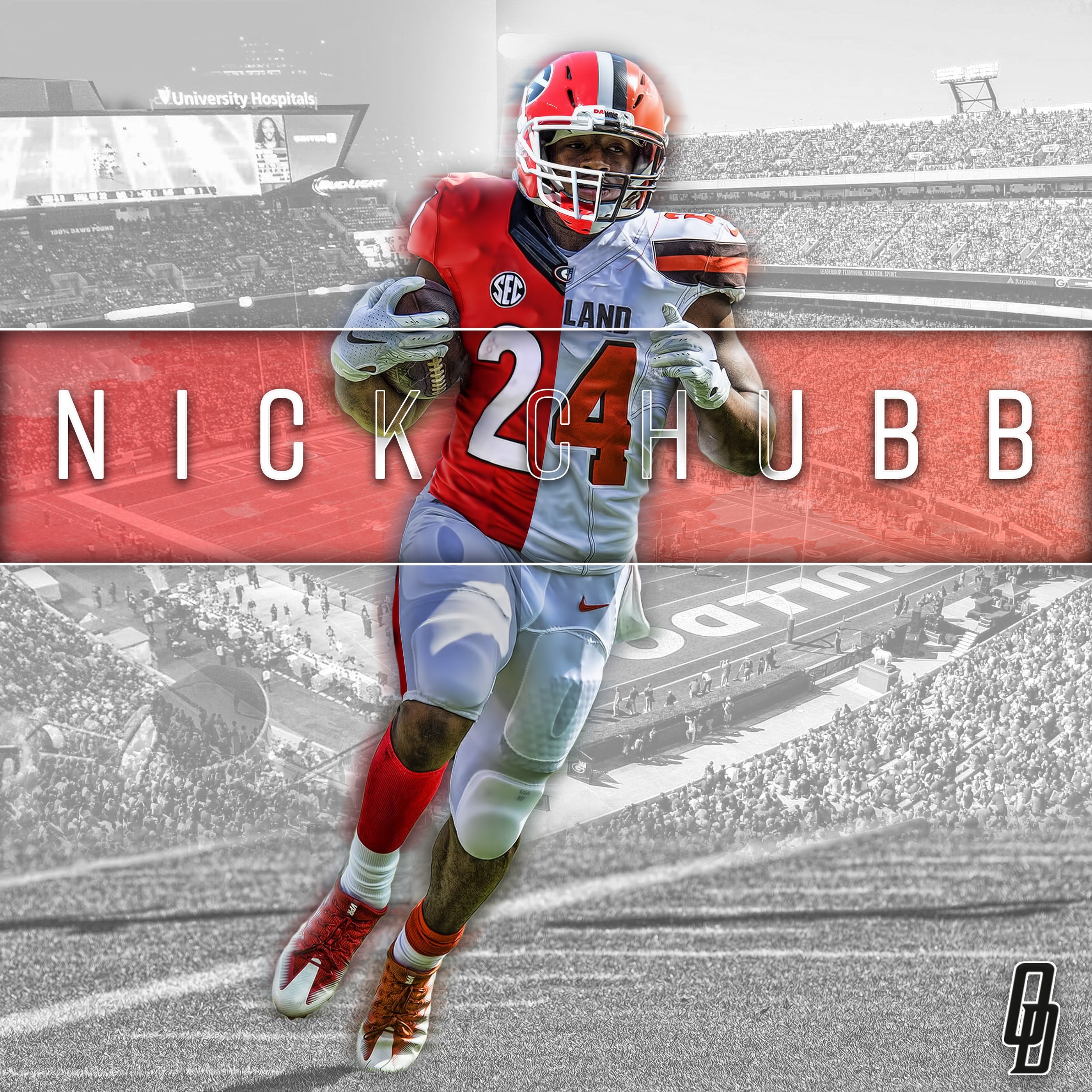 2800x2800 Nick Chubb, Phone