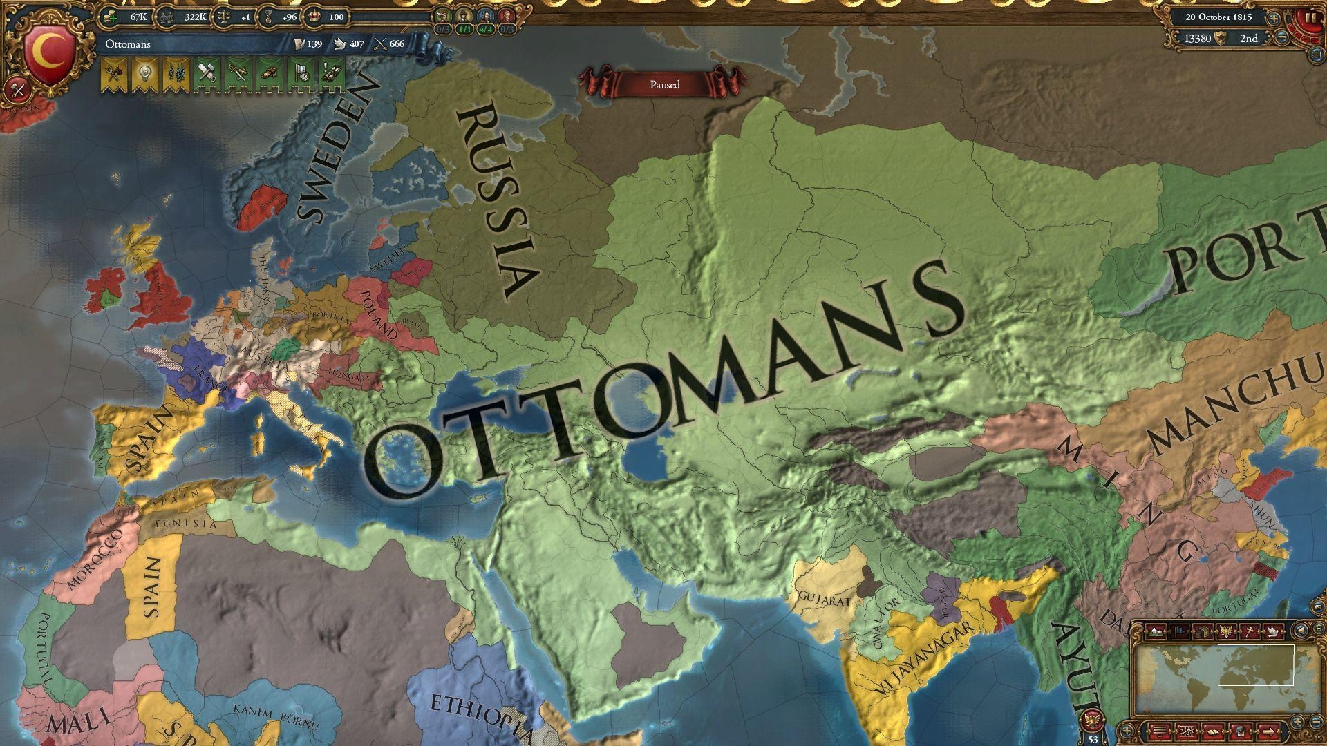 1920x1080 EU4 Ottoman Empire Russian Expansion, was a fun game, Desktop