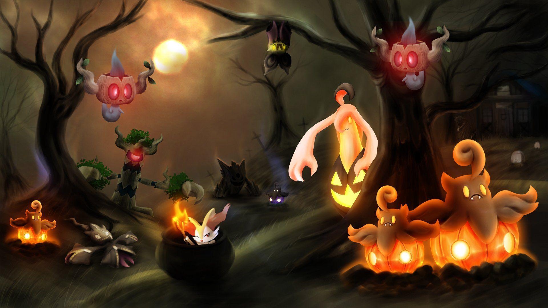 1920x1080 Pokemon Pumpkaboo Halloween Wallpaper. Image Wallpaper, Desktop