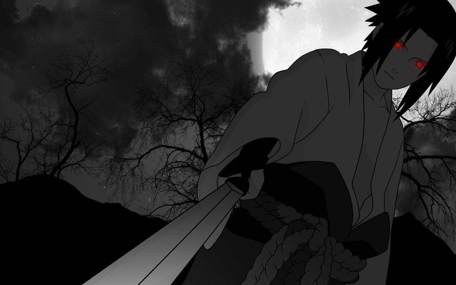 1600x1000 Uchiha Sasuke Naruto: Shippuden Sharingan selective coloring, Desktop