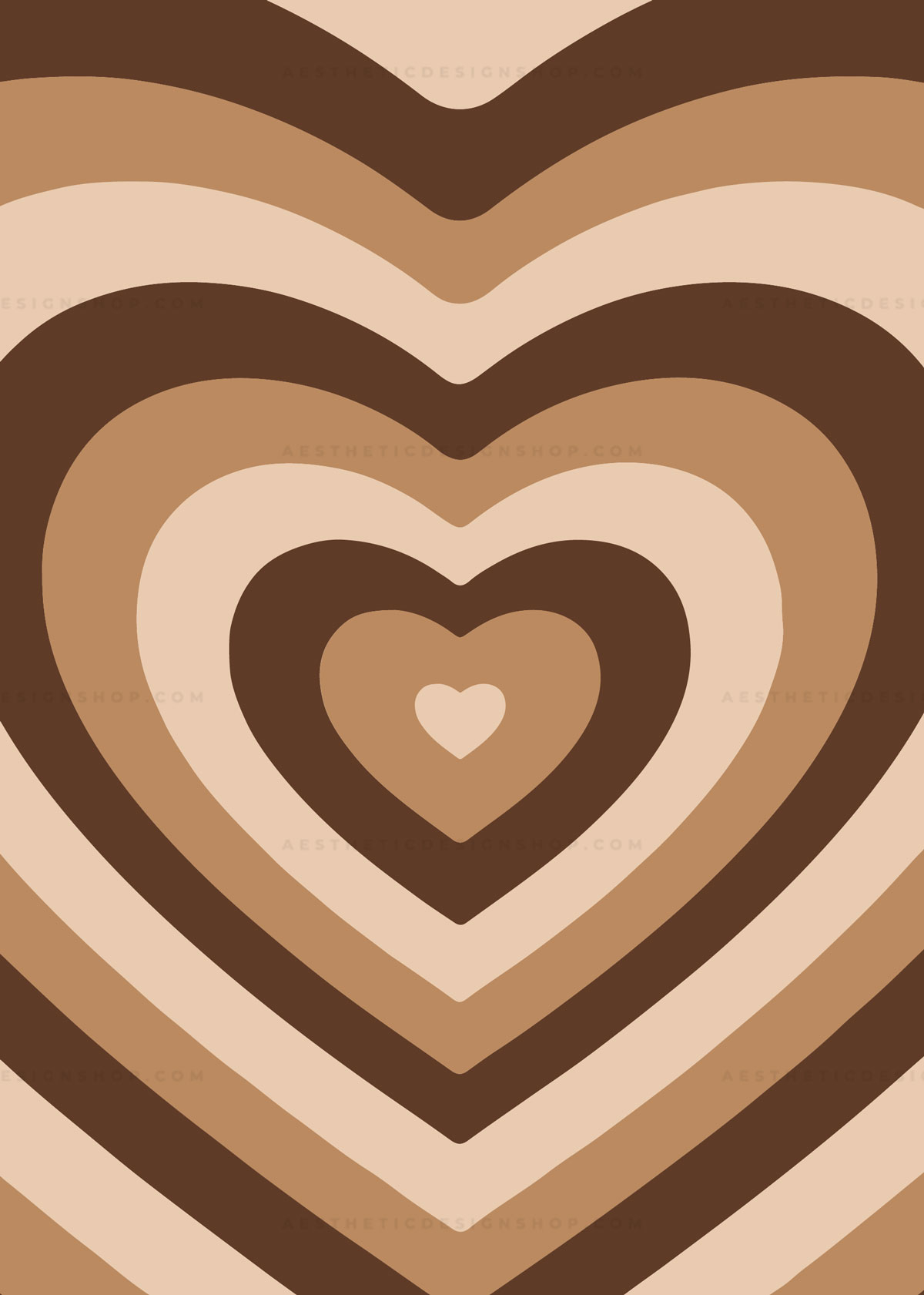 1200x1690 Brown aesthetic heart background image ⋆ The Aesthetic Shop, Phone