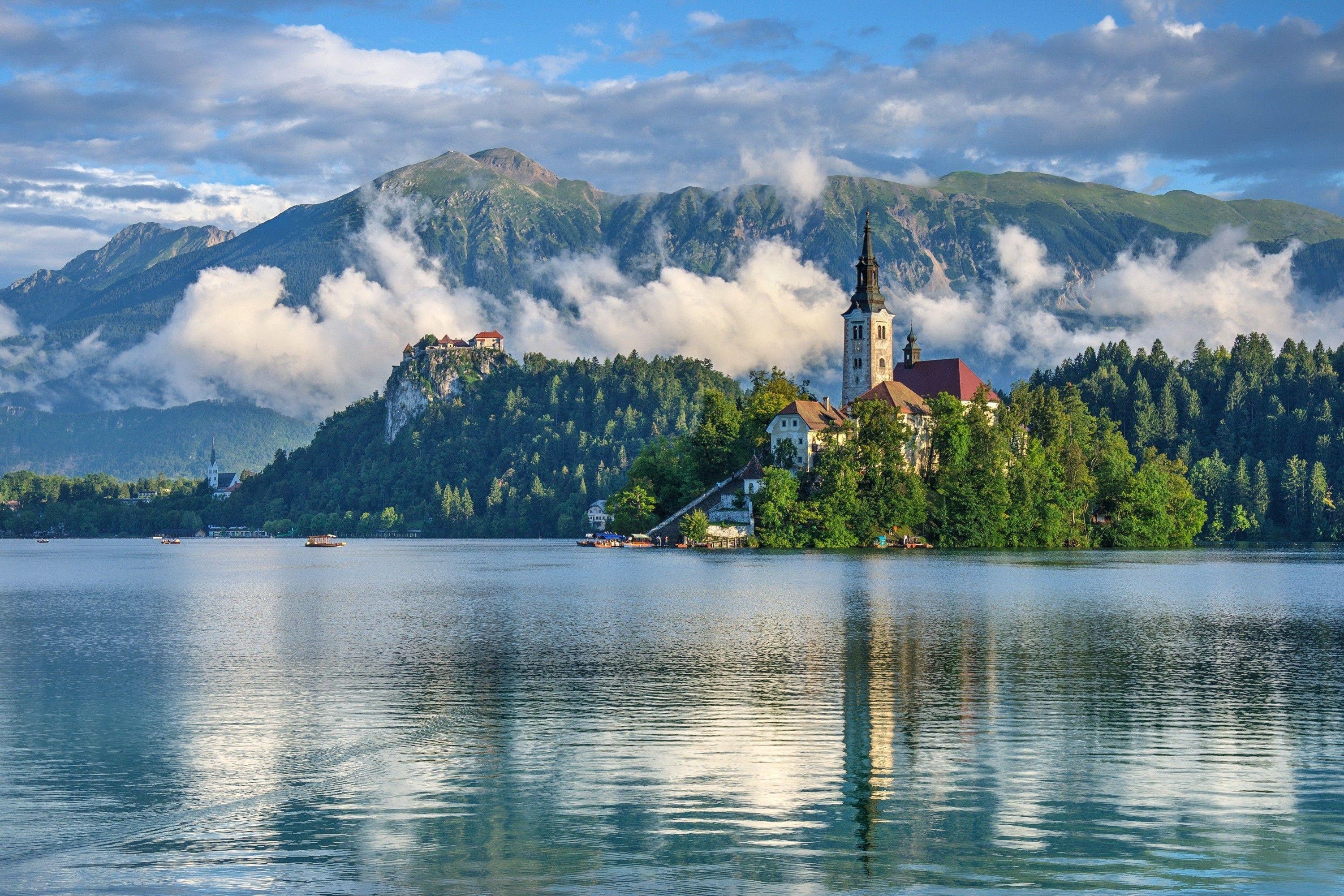 3000x2000 lake, Island, Church, Slovenia Wallpaper HD / Desktop and Mobile, Desktop