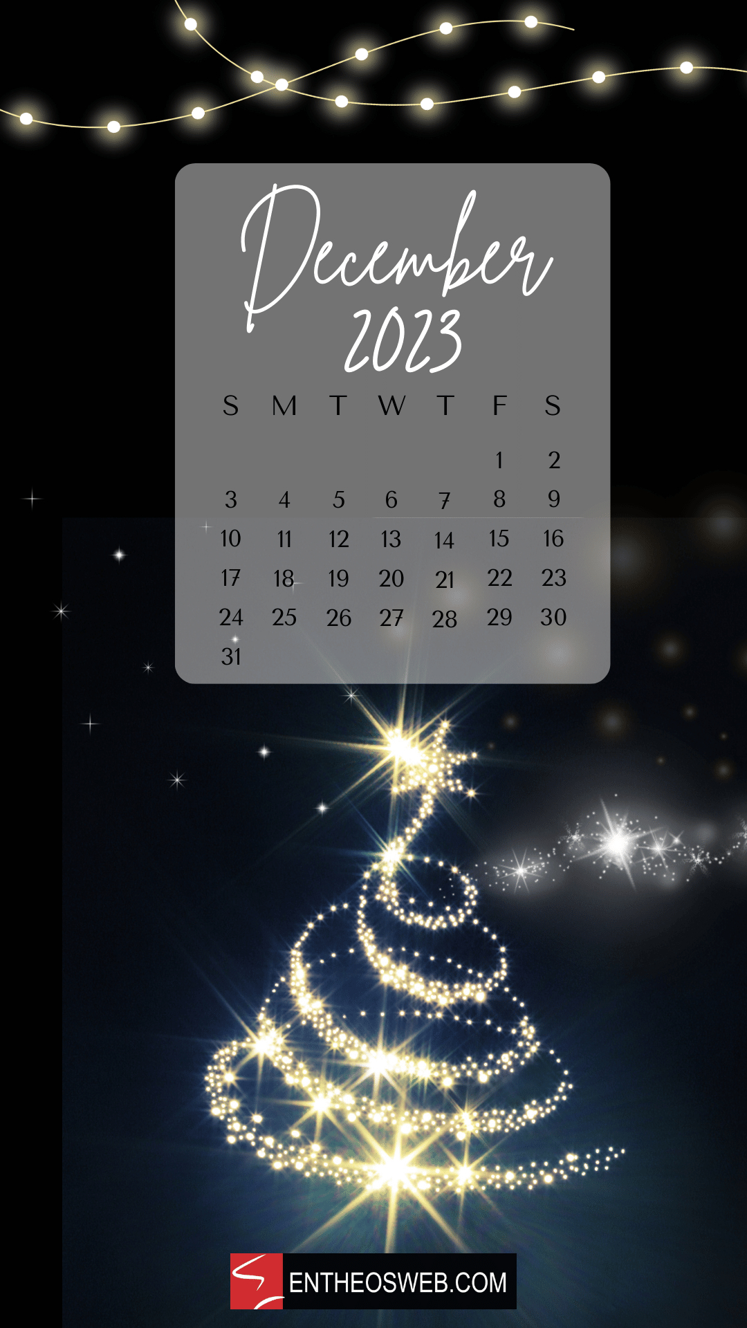 1080x1920 December 2023 Calendar Phone Wallpaper. EntheosWeb. Calendar wallpaper, Phone wallpaper, Christmas phone wallpaper, Phone