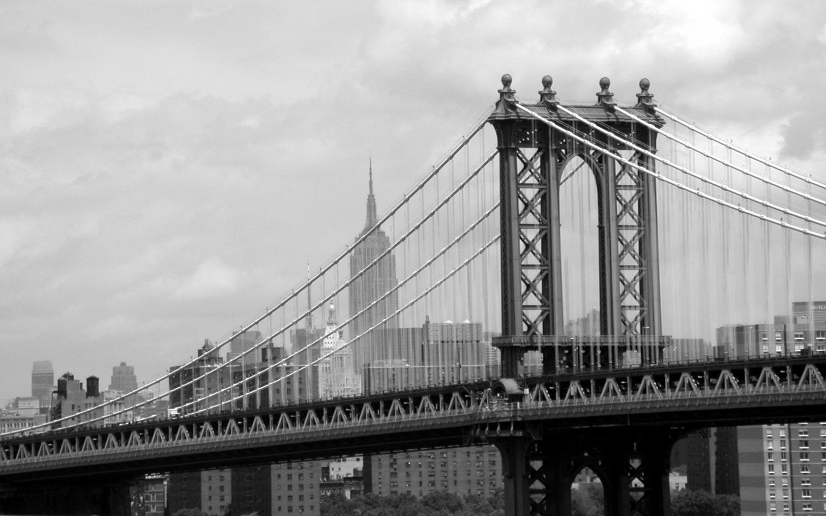 1680x1050 Brooklyn Bridge New York City Vintage Desktop Wallpaper, Desktop