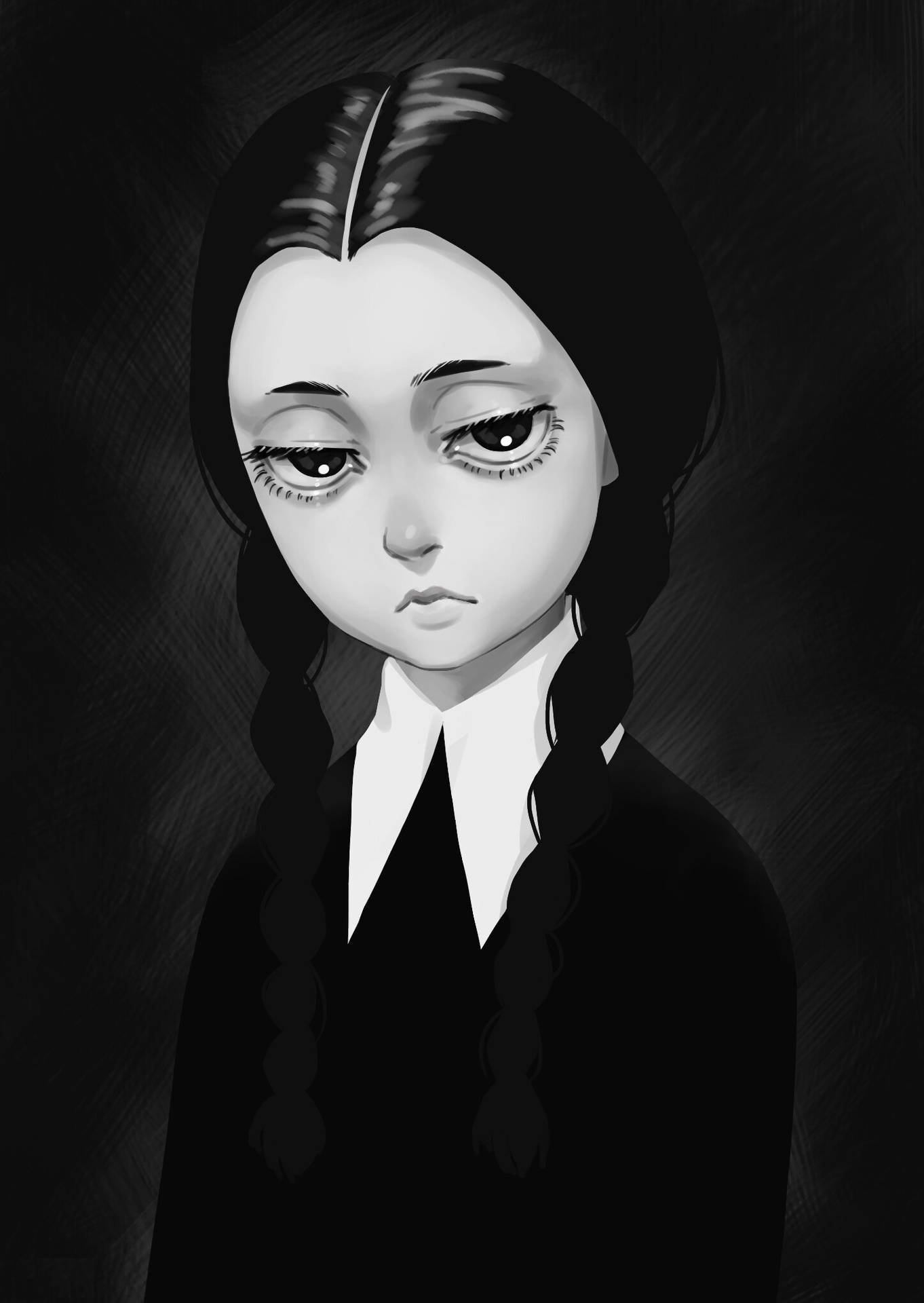 1370x1920 Download The Addams Family Wednesday Portrait Wallpaper, Phone