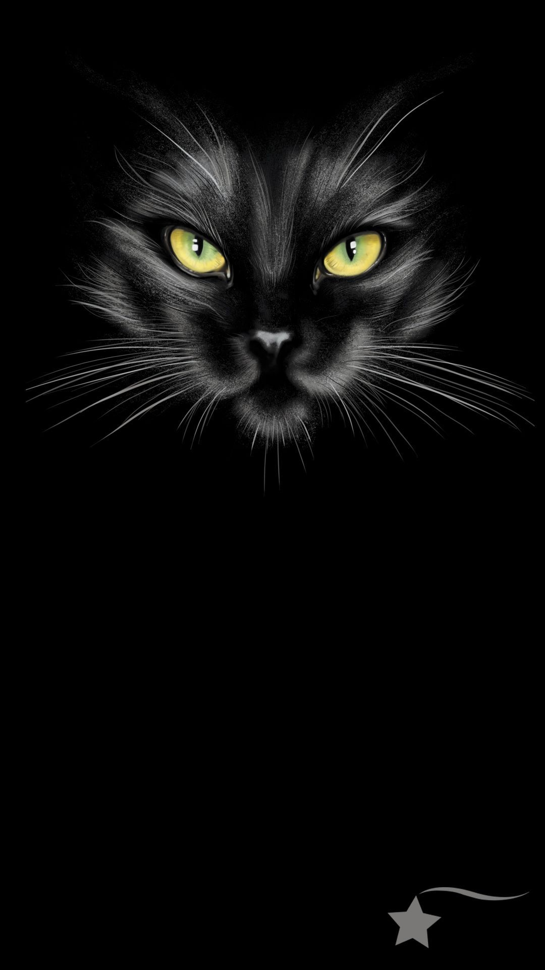 1080x1920 Destira Phone Wallpaper to match our Spooky Black Cat Halloween, Phone