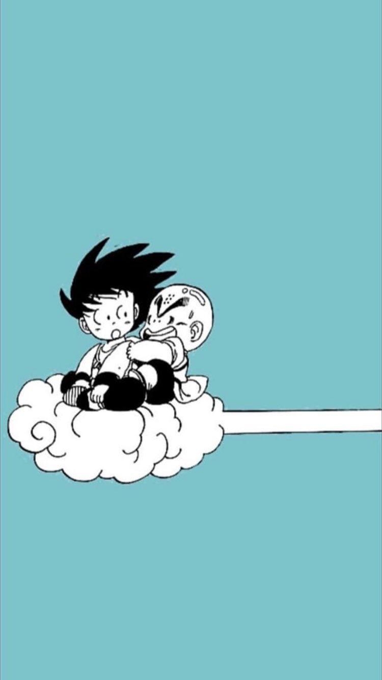 750x1340 Goku and Krillin, Phone