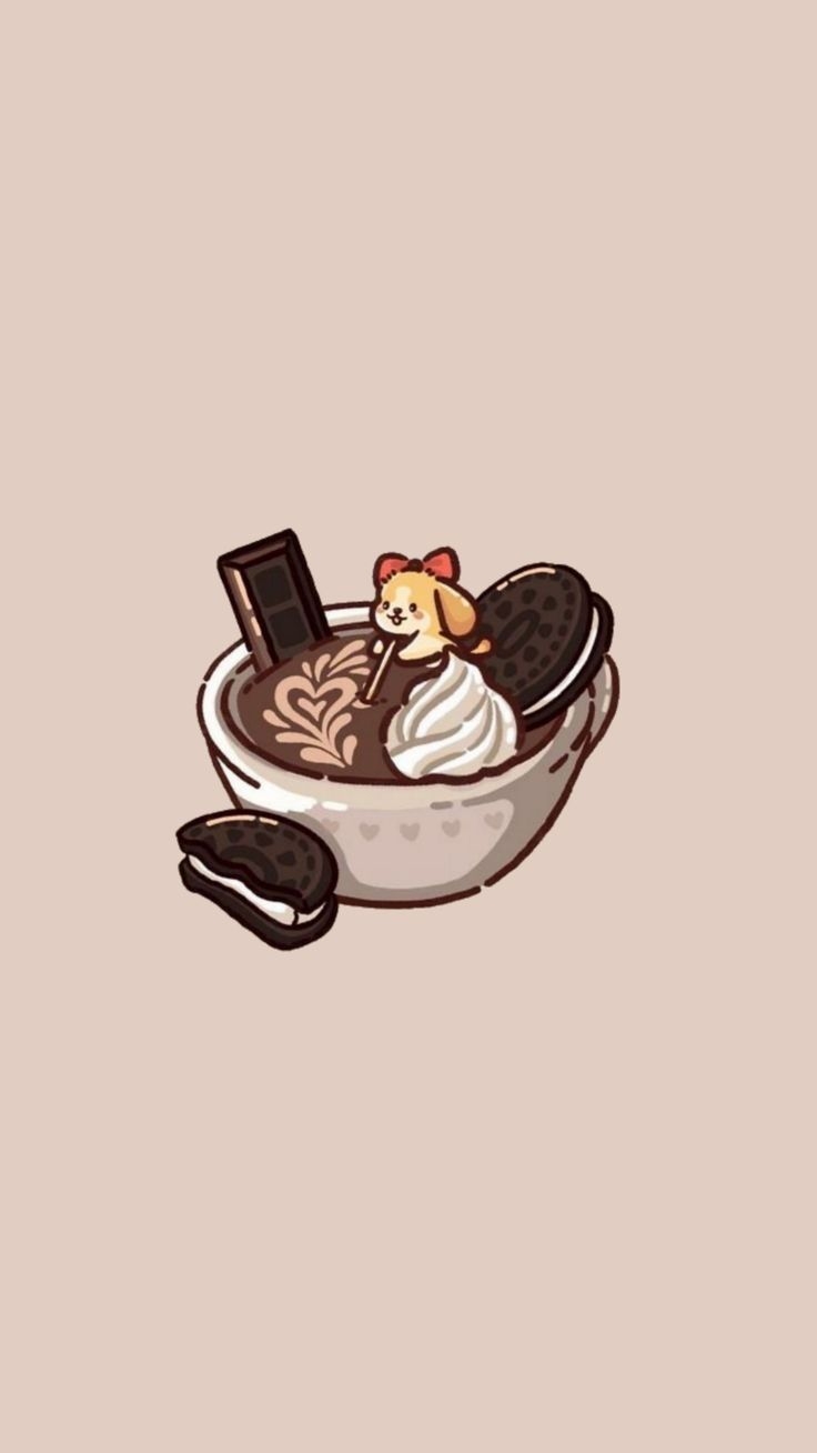 740x1310 Hot Chocolate Cute Wallpaper for iPhone in 2021, Phone