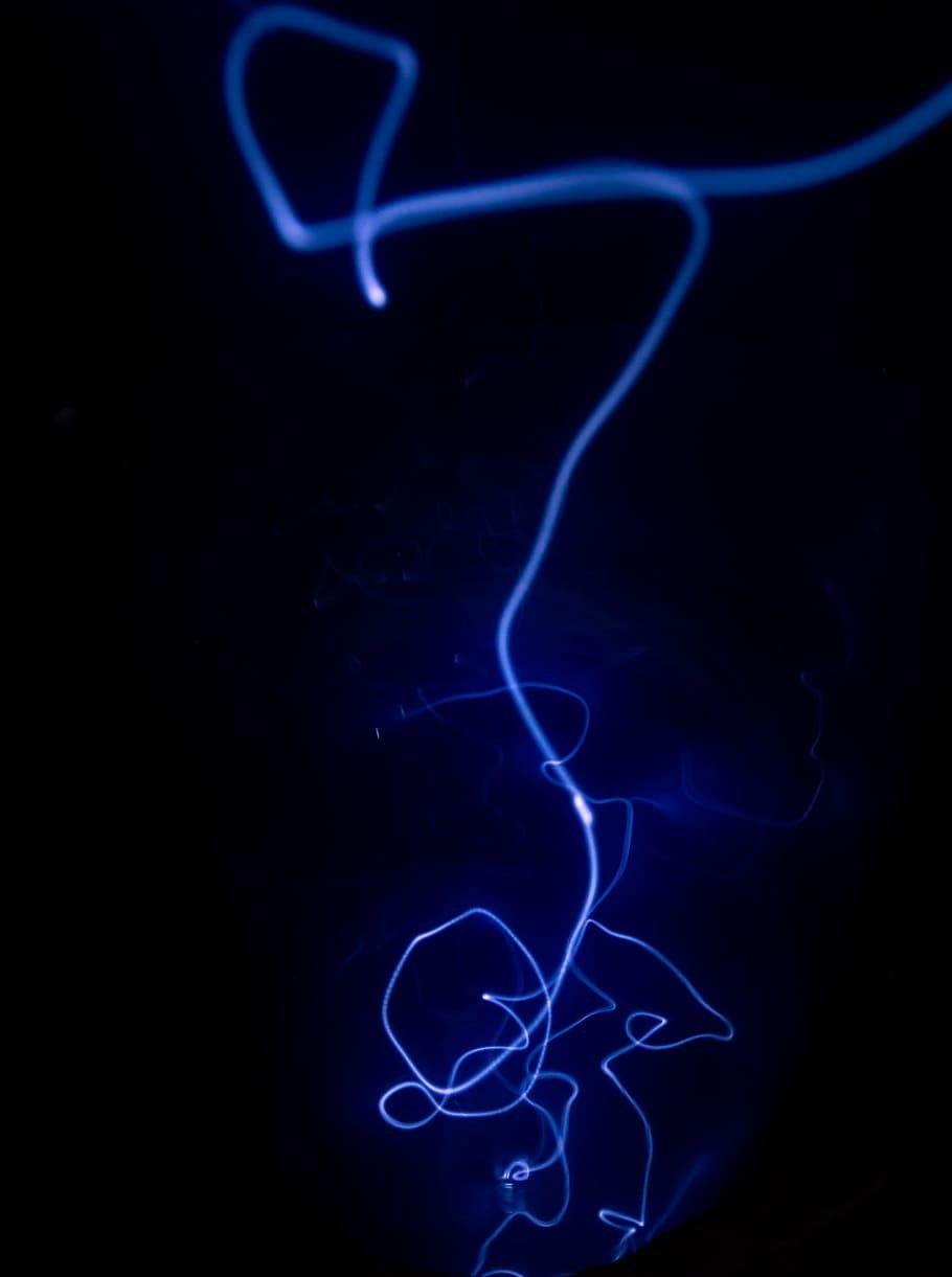 910x1230 HD wallpaper: light, electricity, blue, dark, glow, abstract, art, Phone