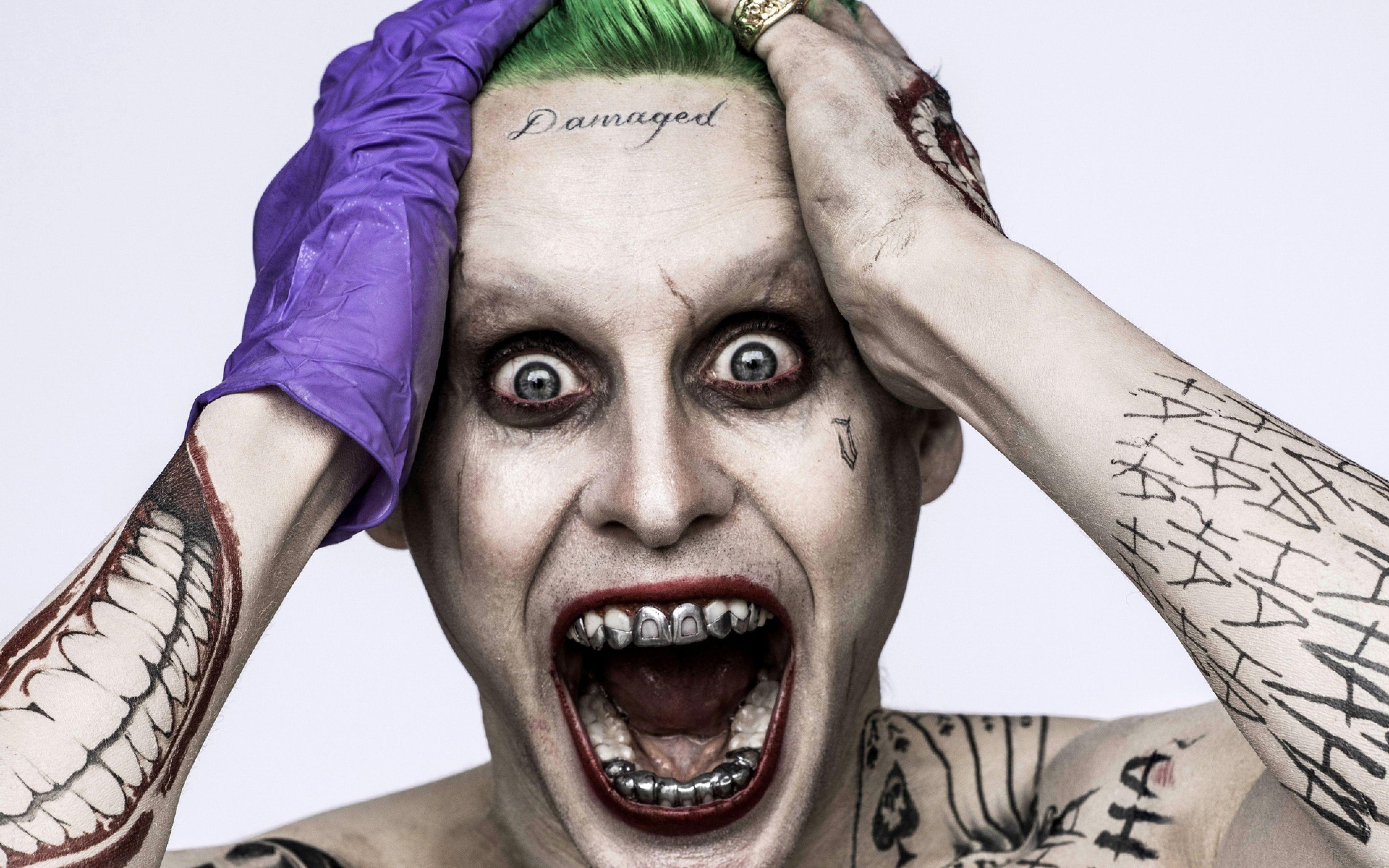 3840x2400 HD Background Suicide Squad Jared Leto Joker DC Comics Wallpaper, Desktop