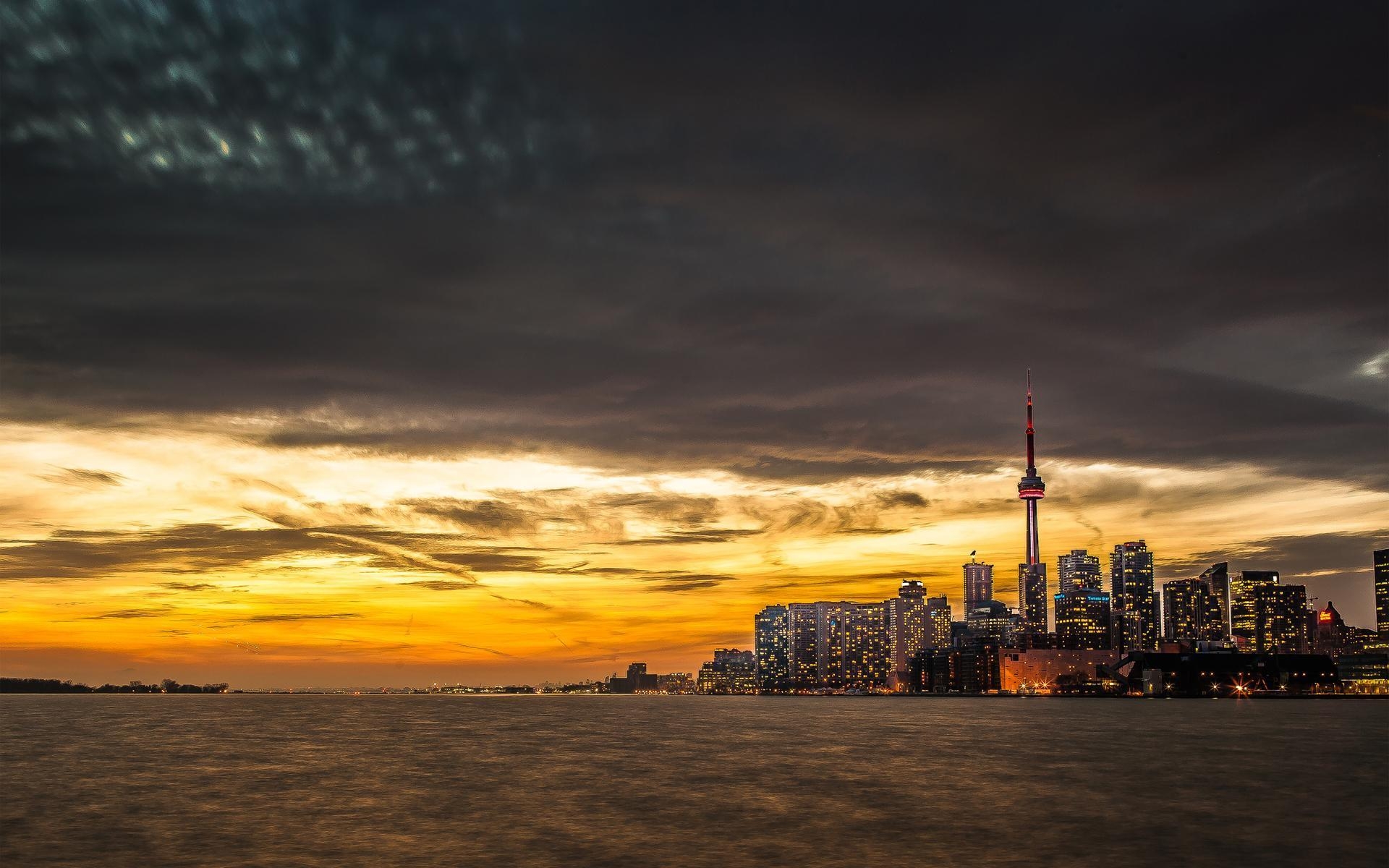 1920x1200 Sunset In Toronto HD desktop wallpaper, Widescreen, High, Desktop