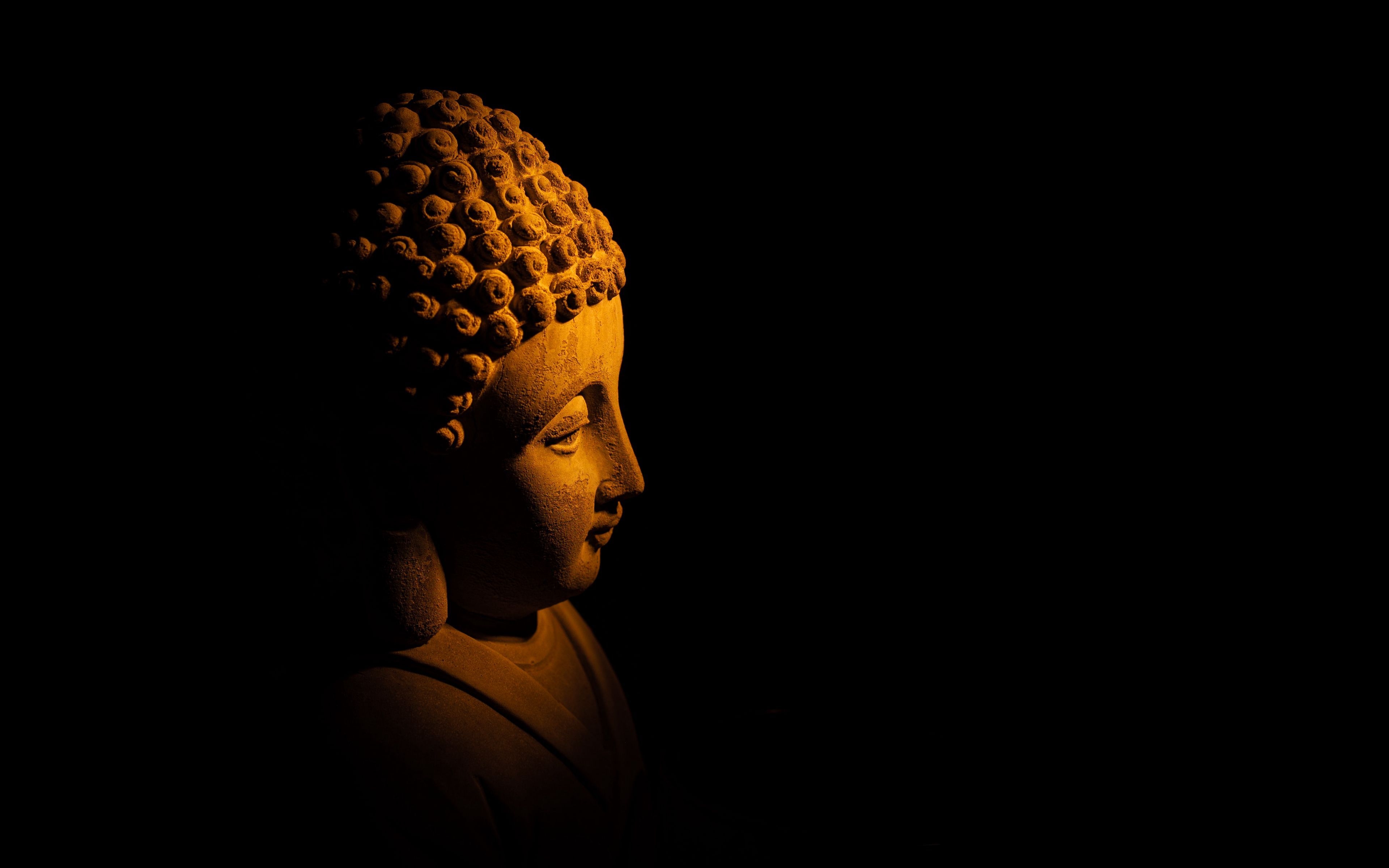 3840x2400 Download wallpaper  buddha, statue, dark 4k ultra HD 16:10 HD background, Desktop