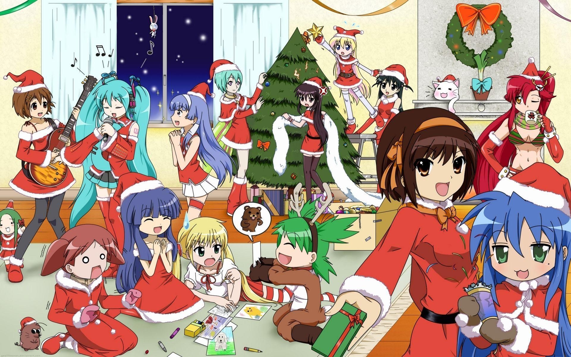 1920x1200 anime christmas wallpaper HD download HD windows mac colourful, Desktop