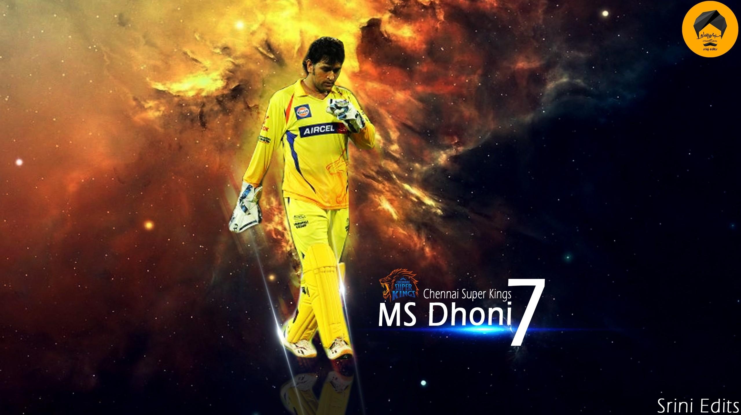 2560x1440 ms dhoni chennai super kings galaxy wallpaper and background, Desktop