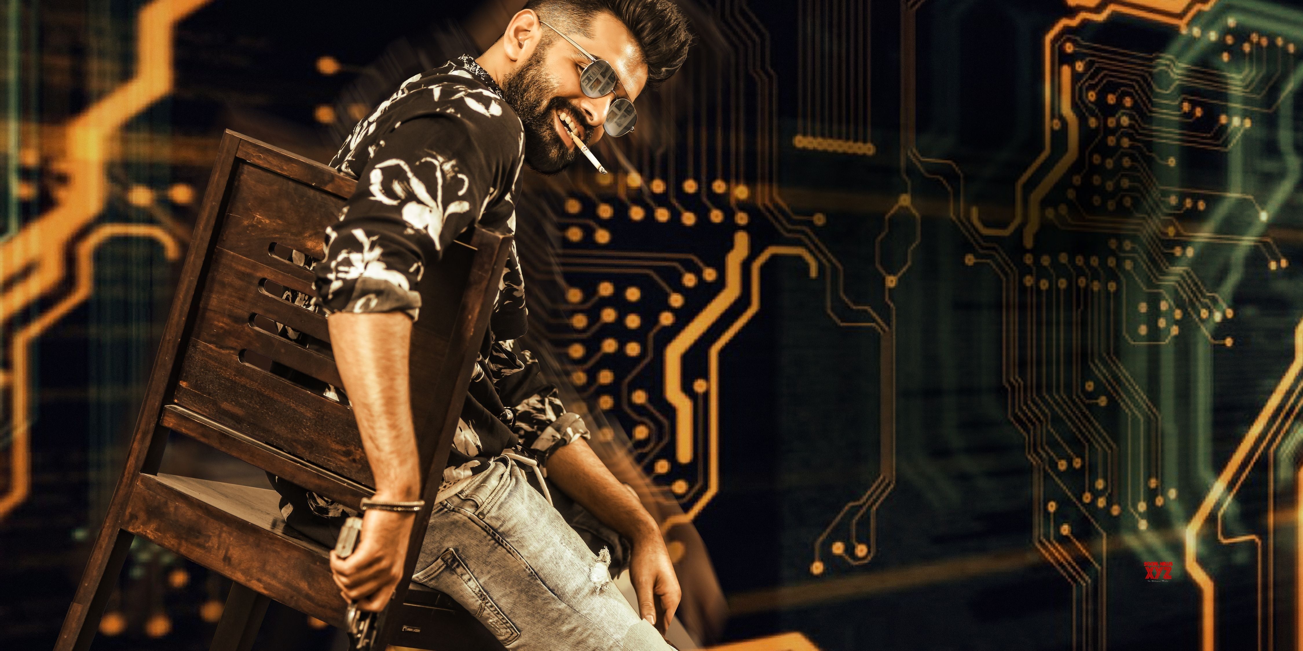 4500x2250 ISMART SHANKAR Movie First Look HD Posters & Stills. Social News, Dual Screen