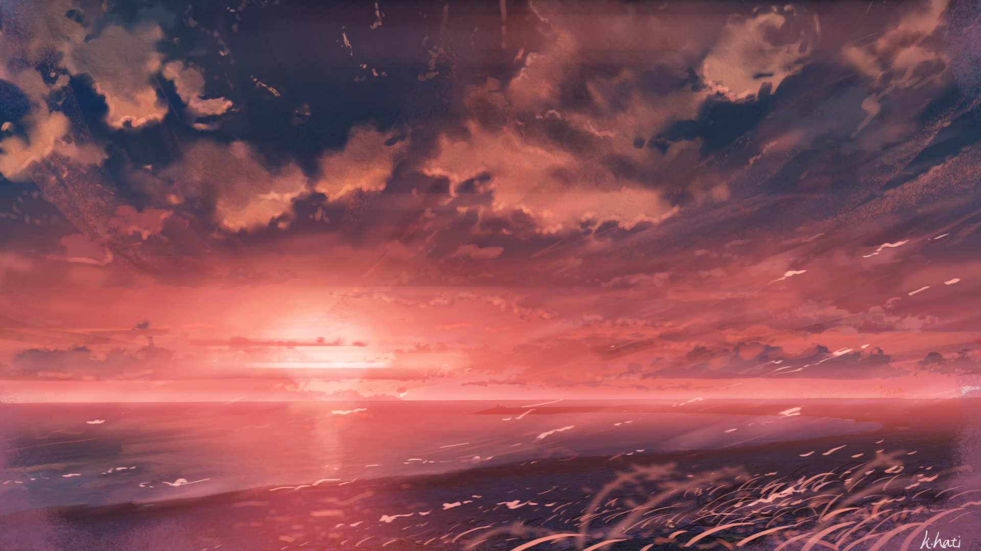 1920x1080 Anime Red Sky Wallpaper Free Anime Red Sky Background, Desktop