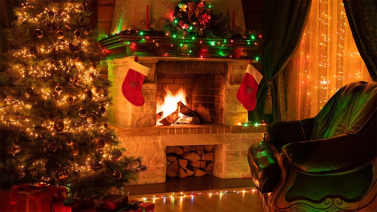 1280x720 Traditional Christmas Music With Fireplace Sound And Beautiful Background Christmas 2023, Desktop