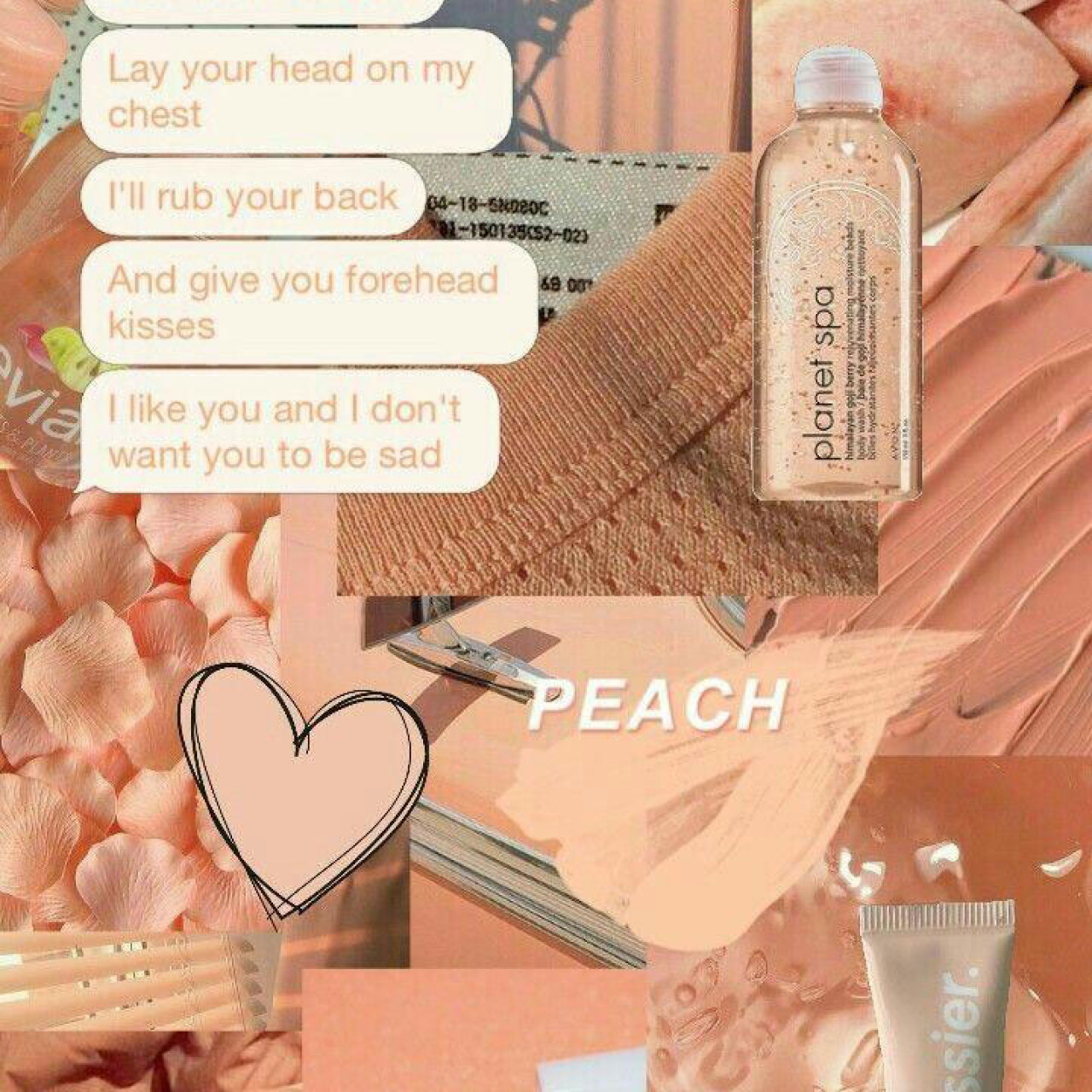 1280x1280 Peach Aesthetic Collage • Wallpaper For You, Phone