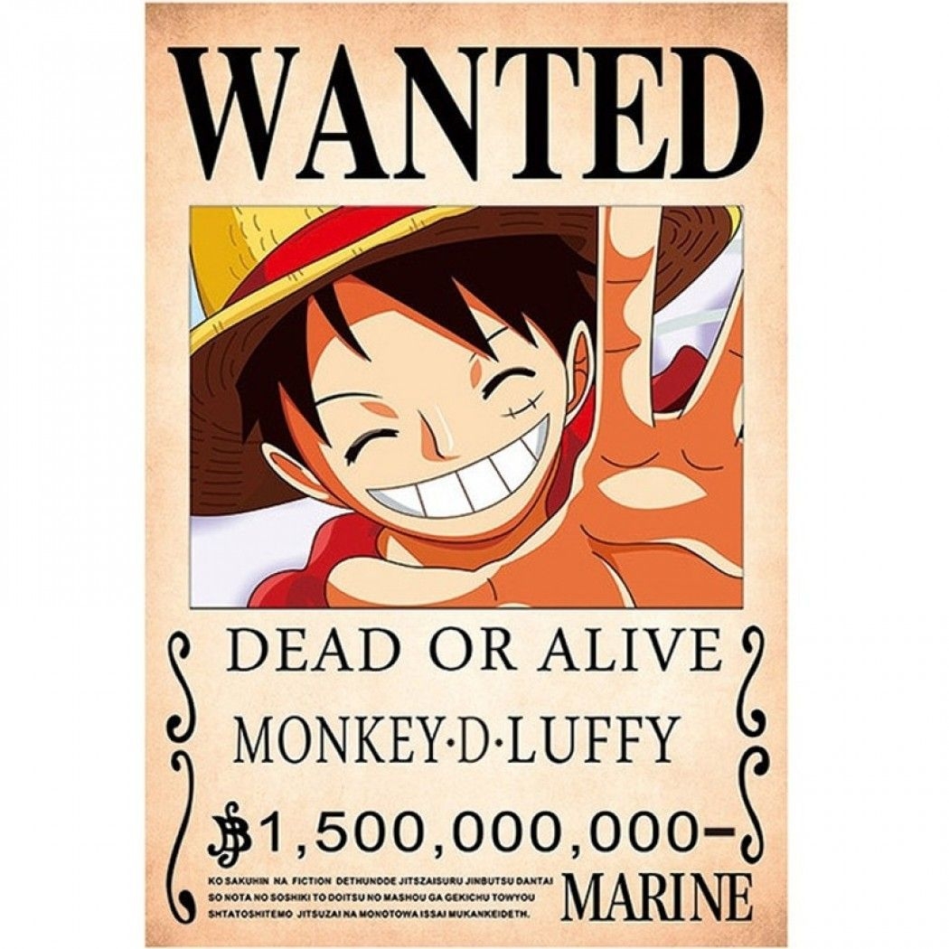 1050x1050 Wallpaper One Piece Anime New Arrived One Piece Anime Poster Wallpaper Monkey D Luffy 1 5 Billion Belly Berry Wanted Poste. One piece anime, Anime artwork, Luffy, Phone