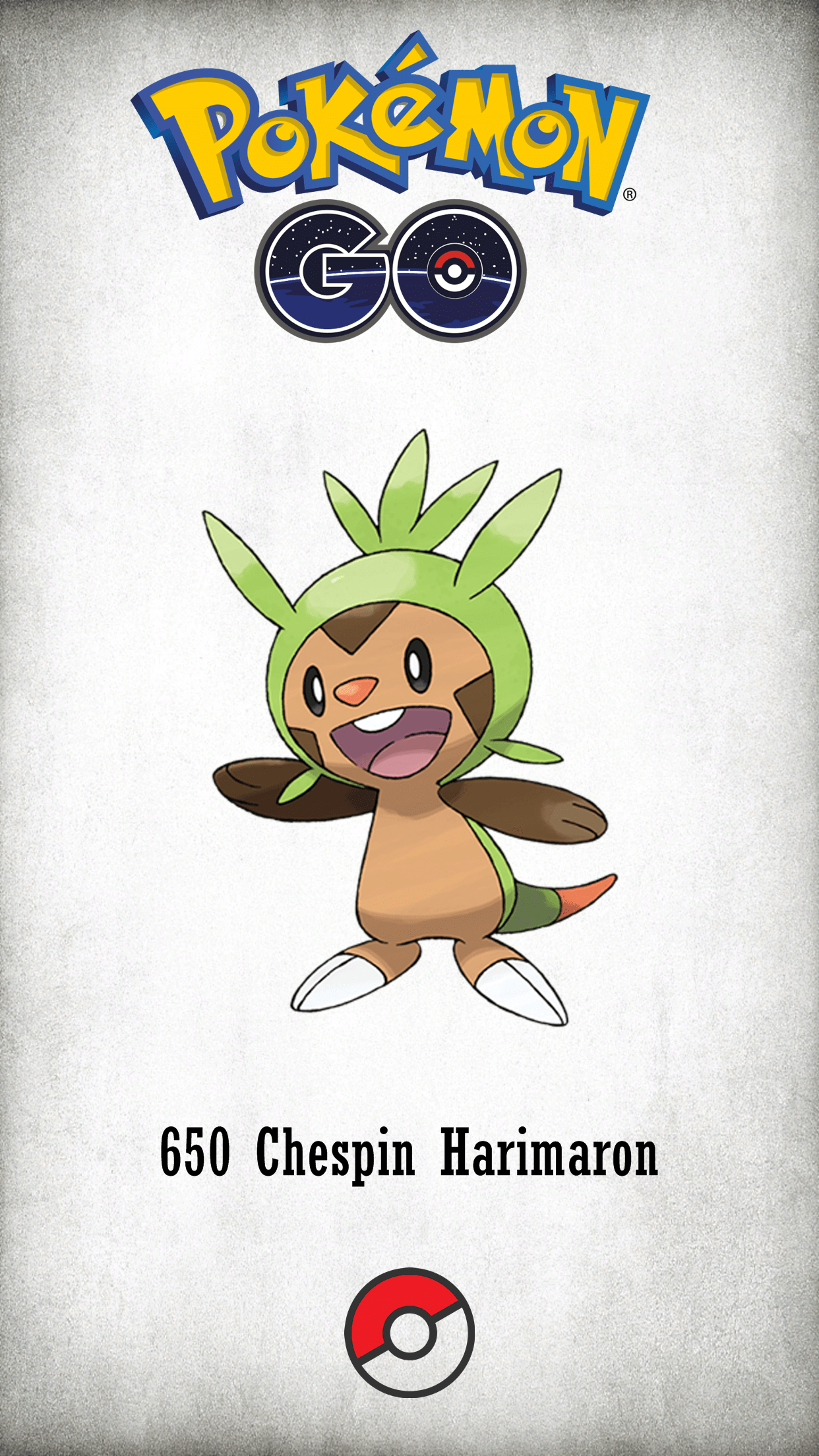 1250x2210 Character Chespin Harimaron, Phone