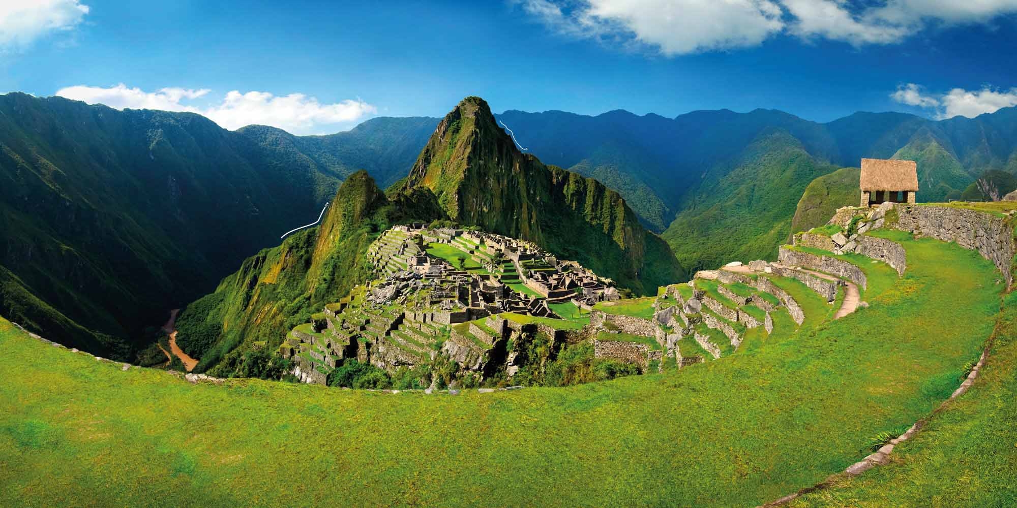 2000x1000 Explore Machu Picchu in Peru, following the ancient Inca trail, Dual Screen