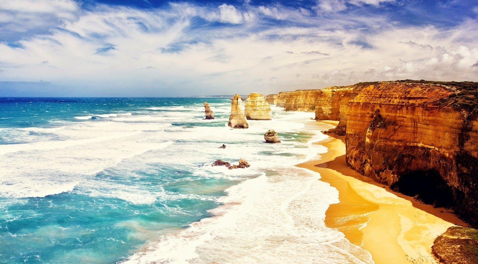 1600x890 The Twelve Apostles, The Great Ocean Road, Australia. The Sea, Desktop