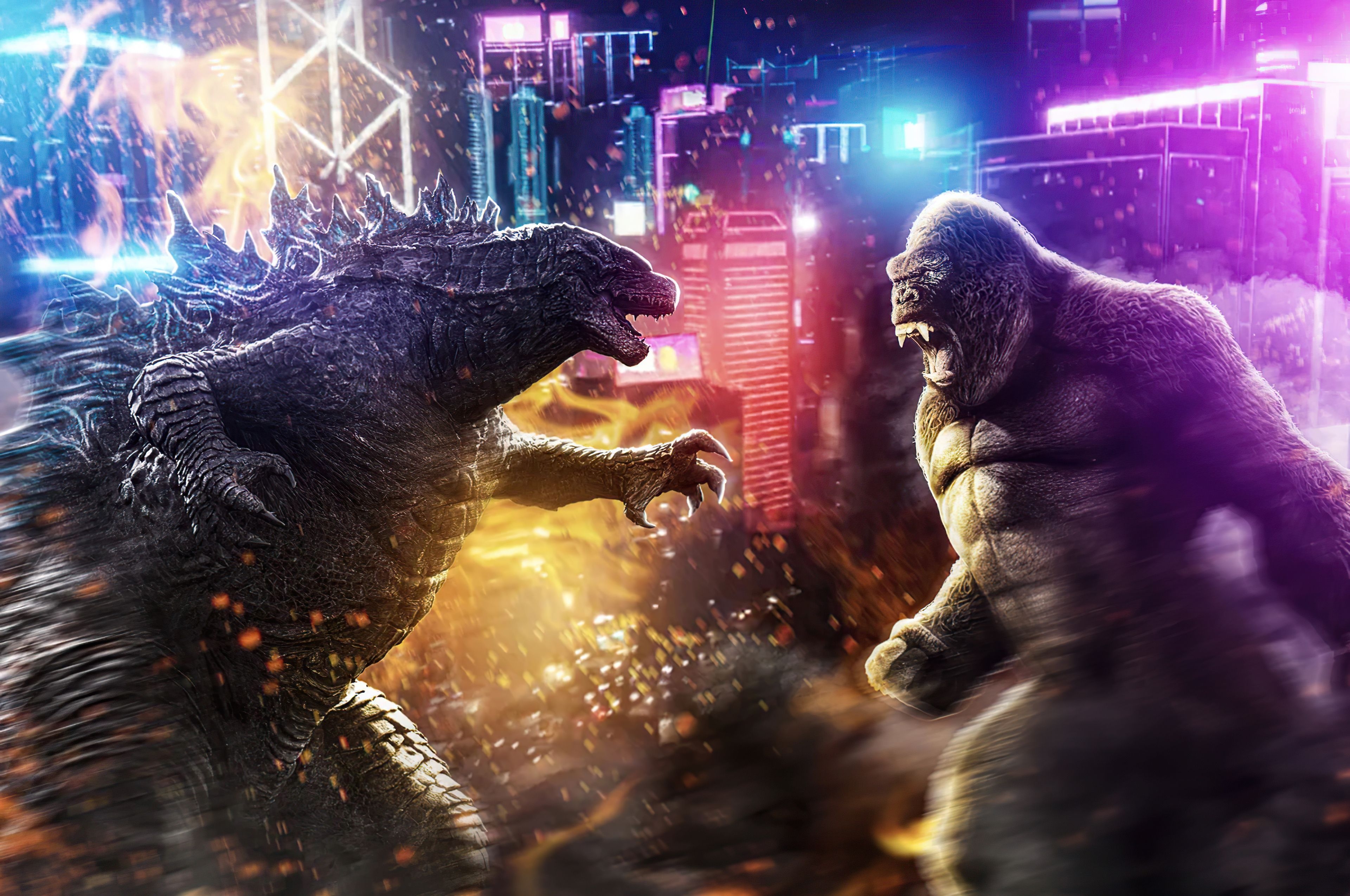 3840x2550 Godzilla vs Kong 4k Ultra HD Wallpaper. Background Imagex2550, Desktop