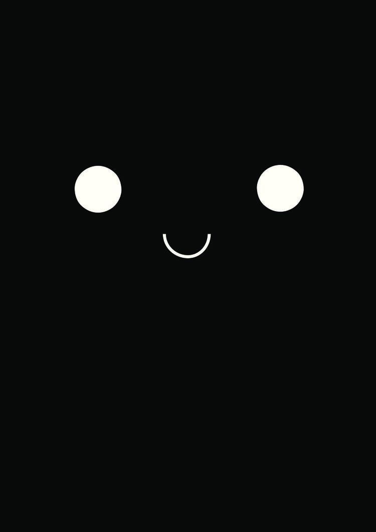 750x1070 Kawaii Happii Print. Black aesthetic wallpaper, Cute black wallpaper, Black phone wallpaper, Phone