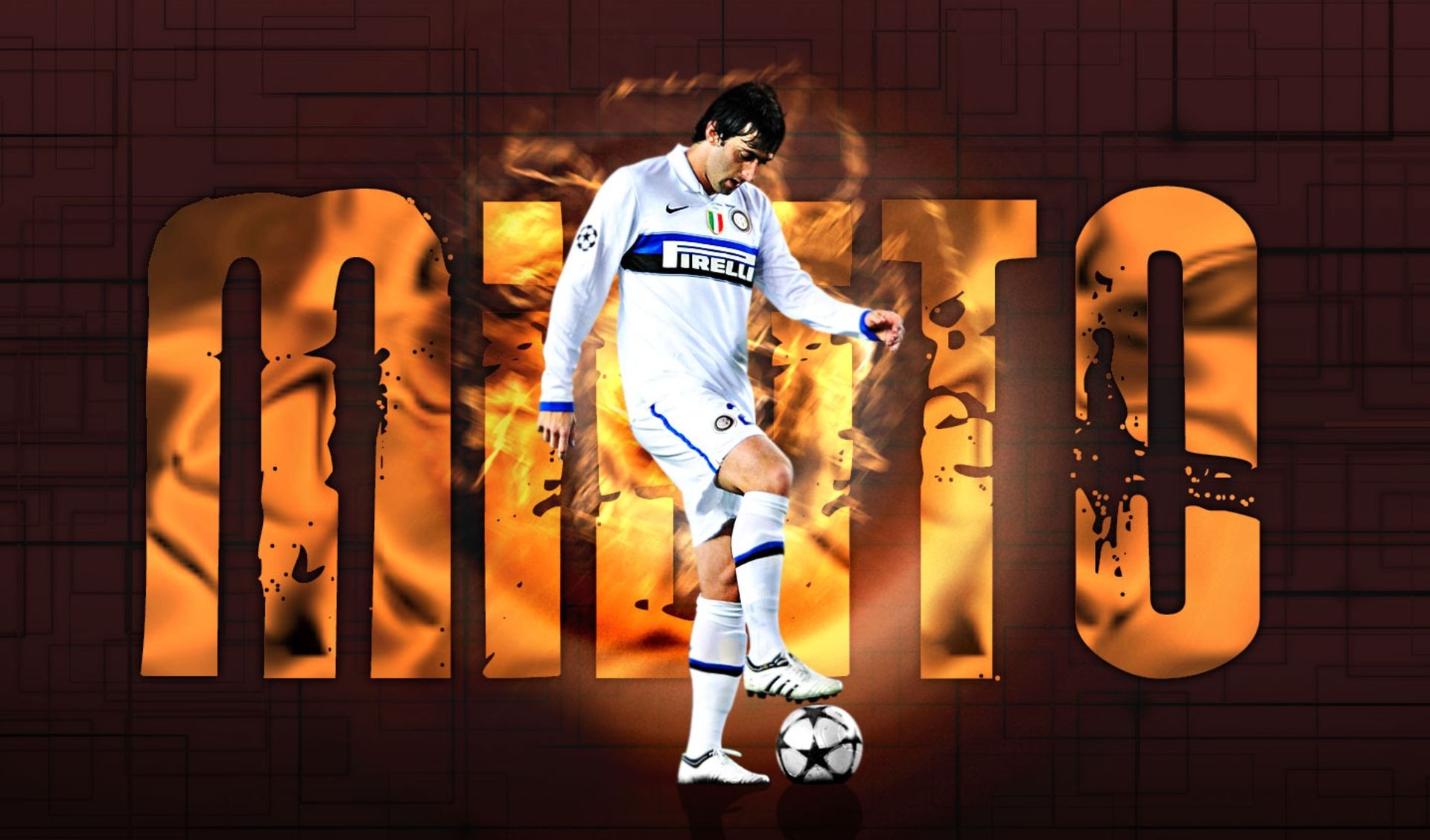 1920x1130 HD desktop wallpaper: Sports, Soccer, Inter Milan, Diego Milito download free picture, Desktop